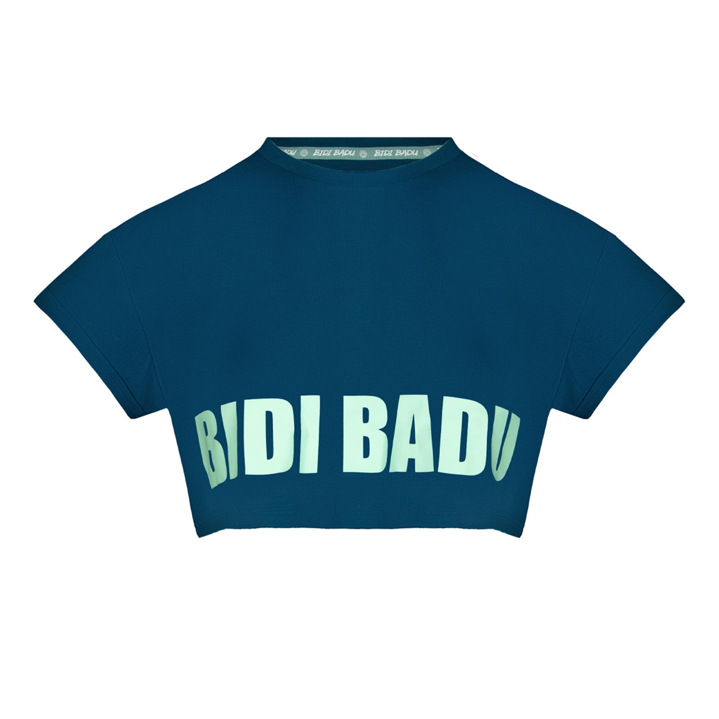 BIDI BADU Abdominis Crop Move T-shirt Dames-Petrolblauw