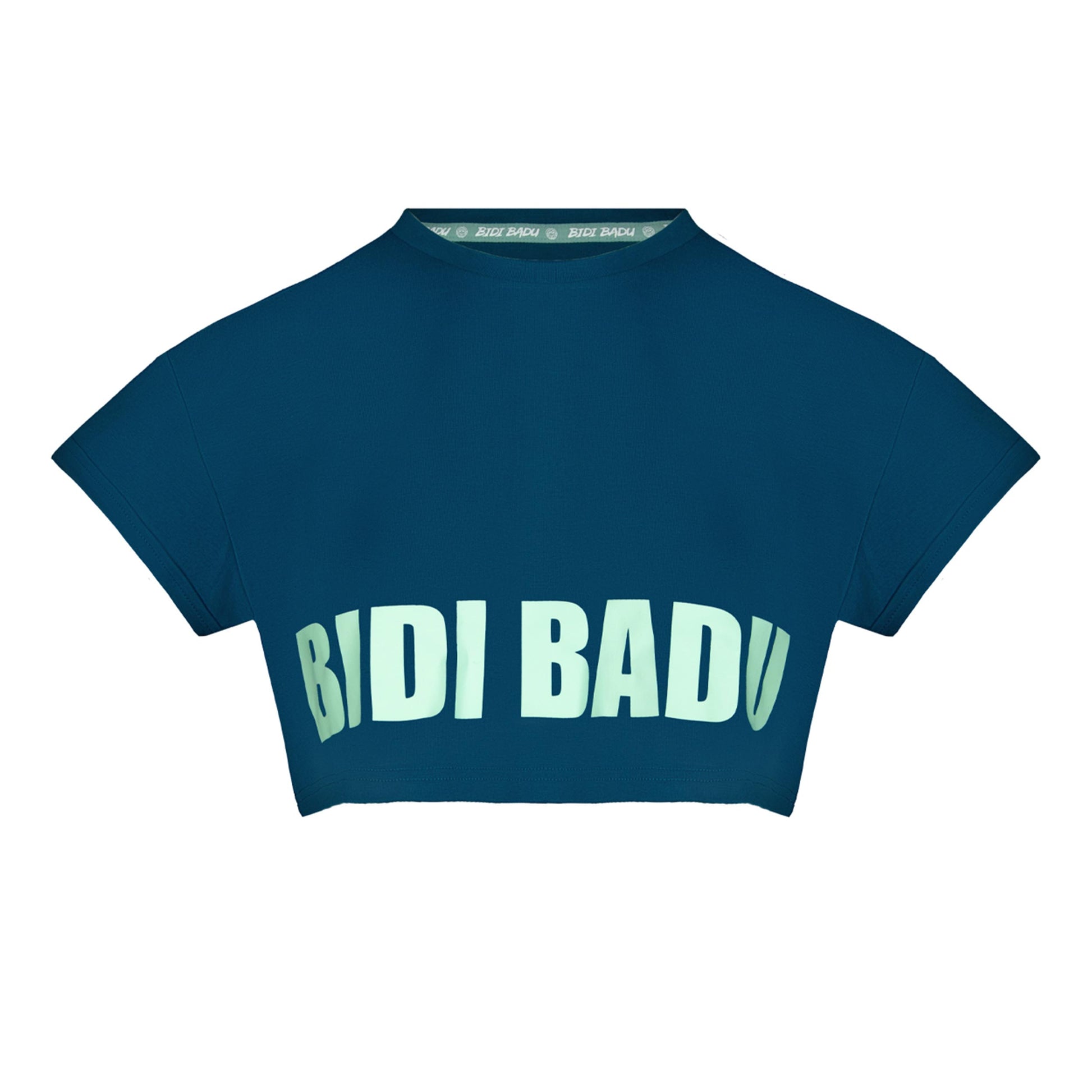 BIDI BADU Abdominis Crop Move T-shirt Dames-Petrolblauw