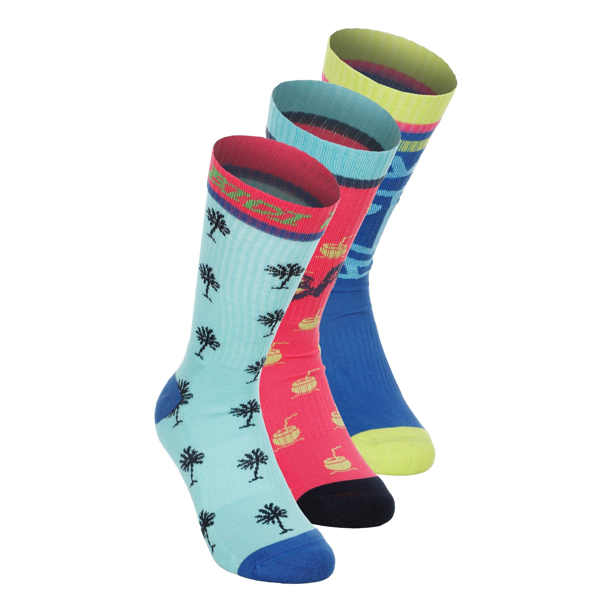BIDI BADU Bold Bro II Crew Printed Move Tennissokken-Veelkleurig