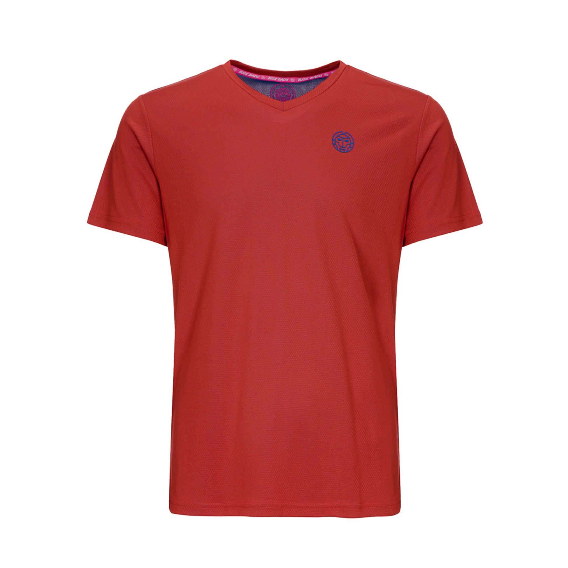 BIDI BADU Evin Tech Round T-shirt Jongens - donkerrood,