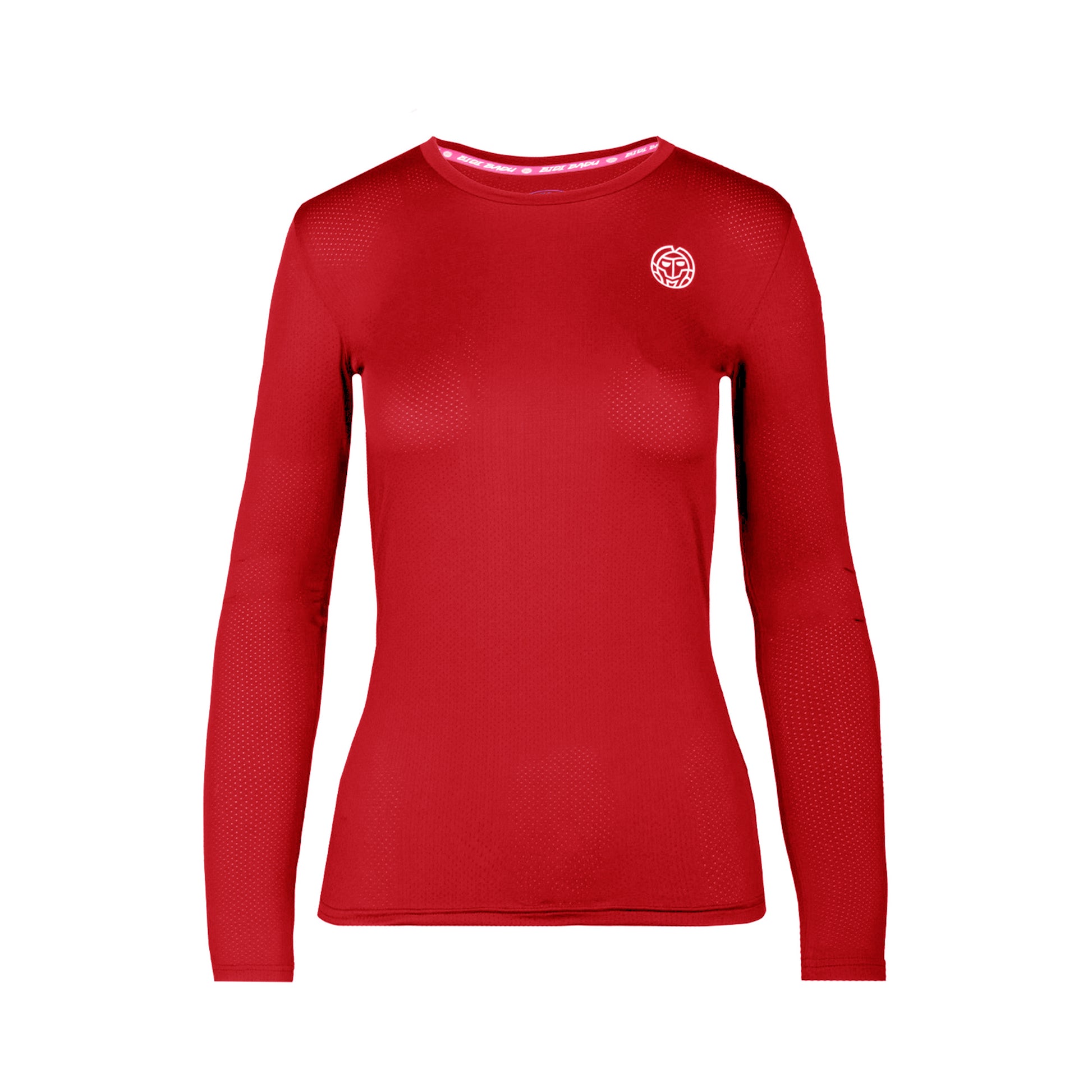 BIDI BADU Mina Tech Roundneck Haut manches longues Filles - rouge foncé,