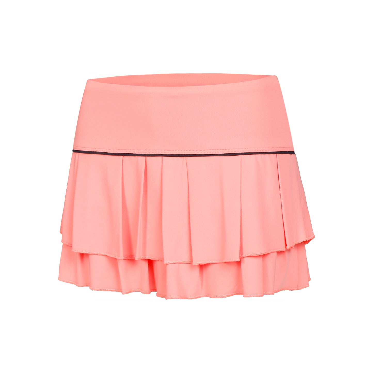 Lucky in Love Pleat Tier With Piping Rok Dames-Abrikoos,Zwart