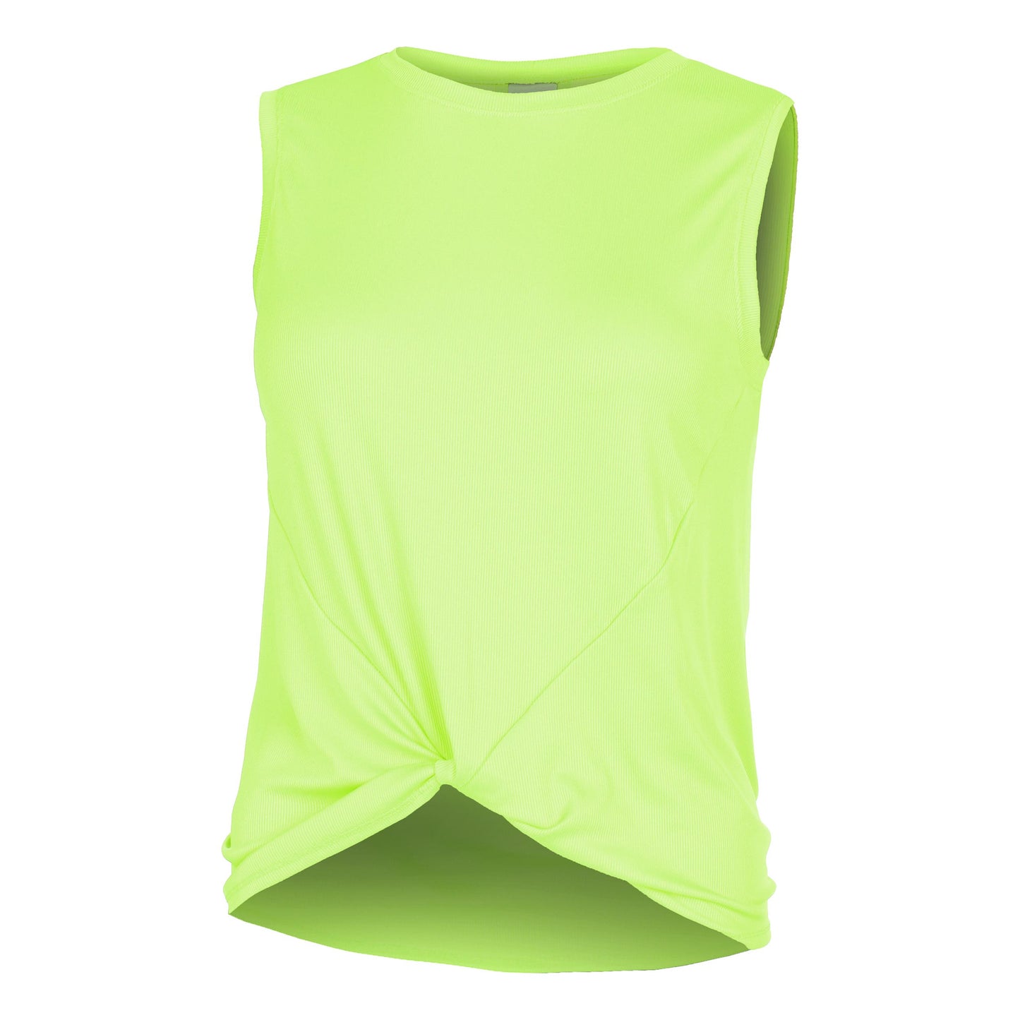 Lucky in Love Twist Front Débardeur Tank Top Femmes-Vert Fluo