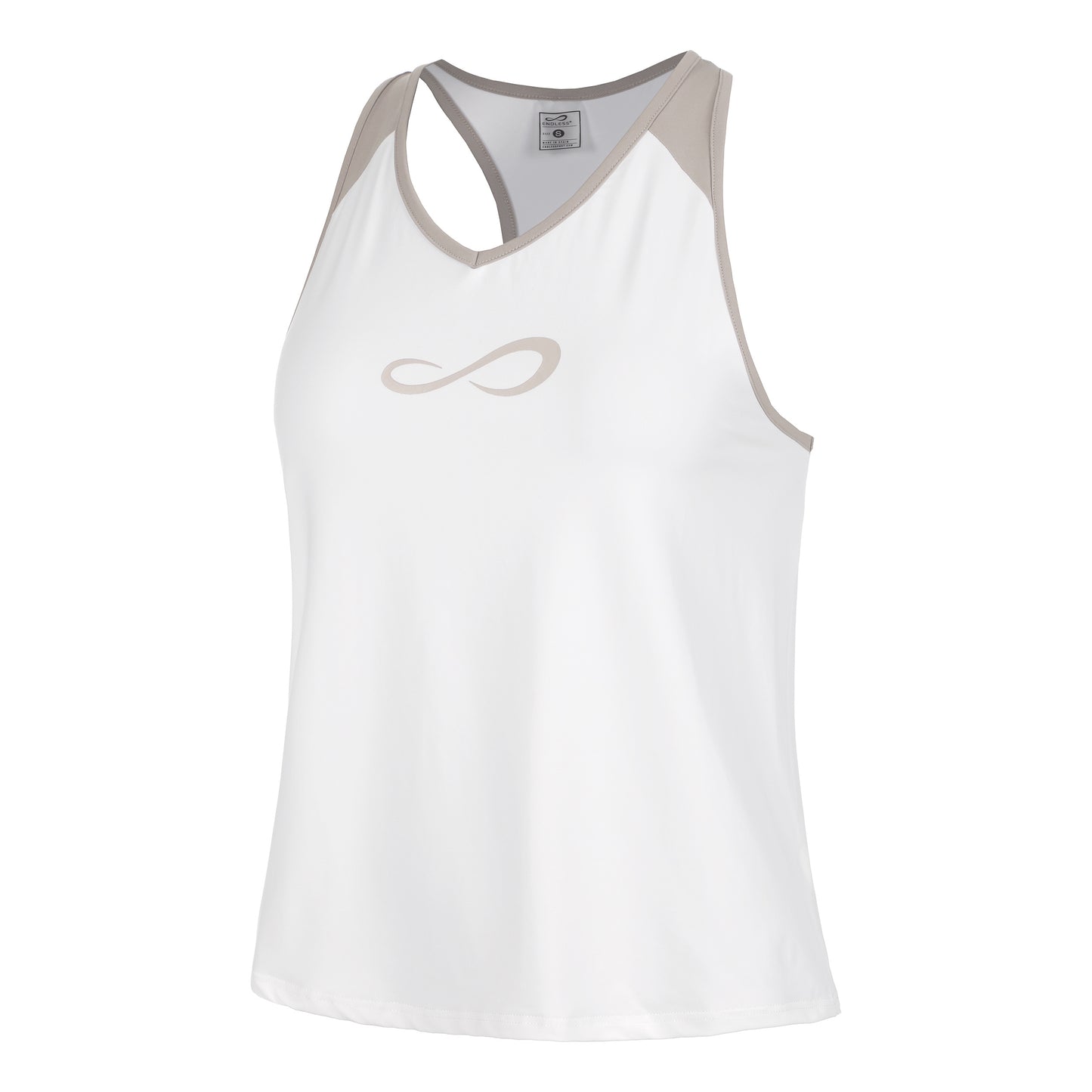 Endless Speed V Tanktop Dames - wit, beige