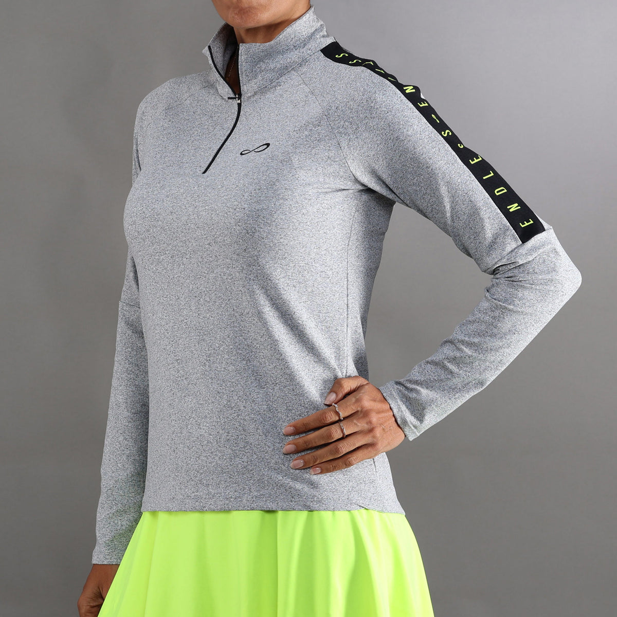 Endless Kirsch Iconic Ii Longsleeve Dames-Grijs,Zwart