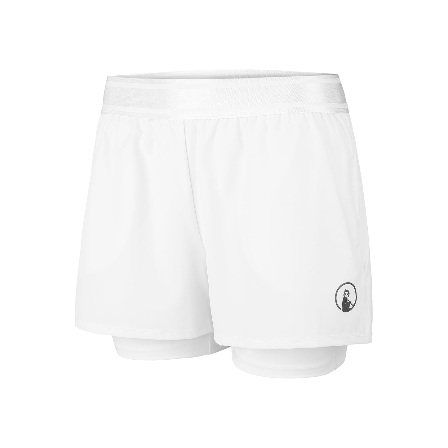 Quiet Please Point 2in1 Shorts Dames-Wit