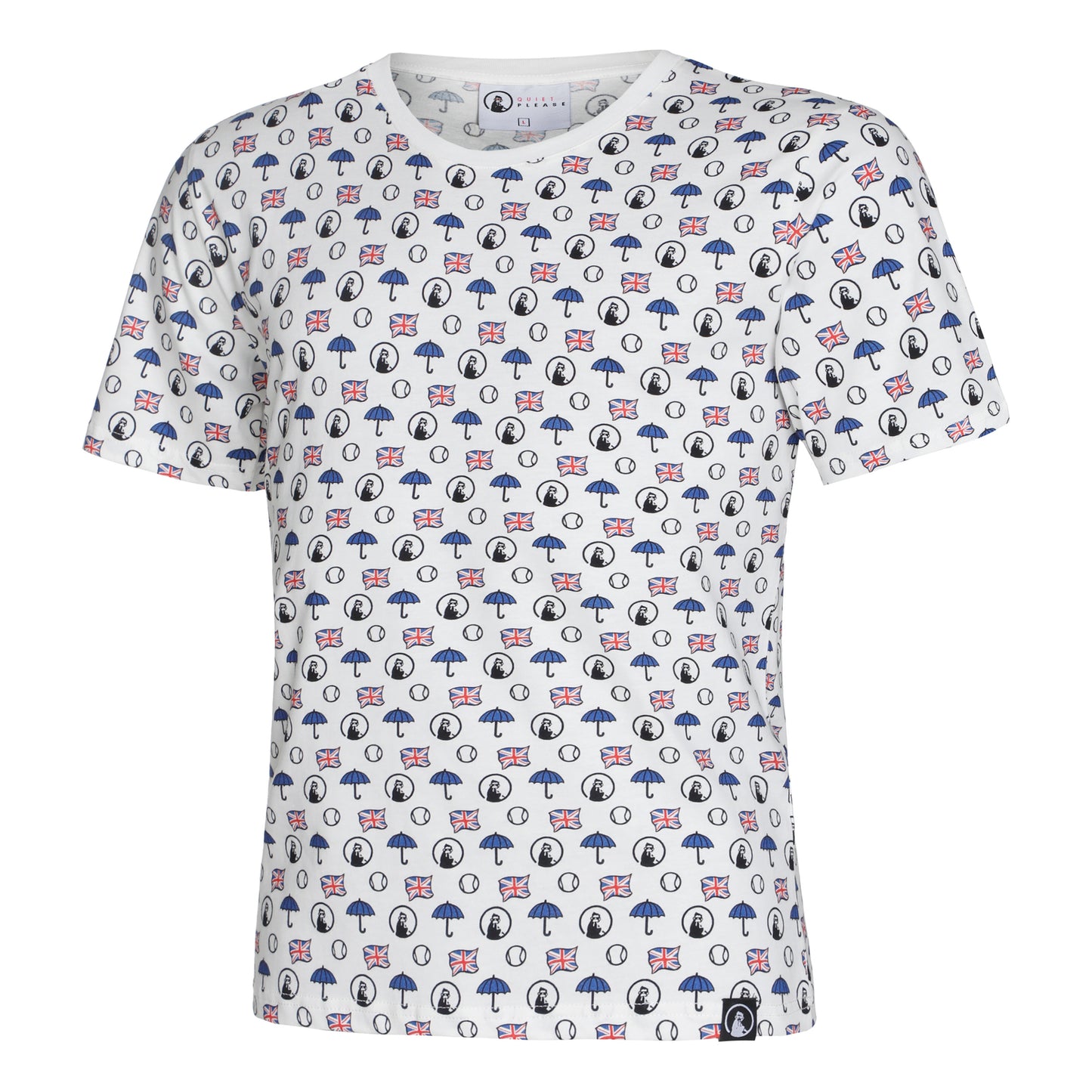 Quiet Please London Statement T-shirt Hommes-Blanc,Multicouleur