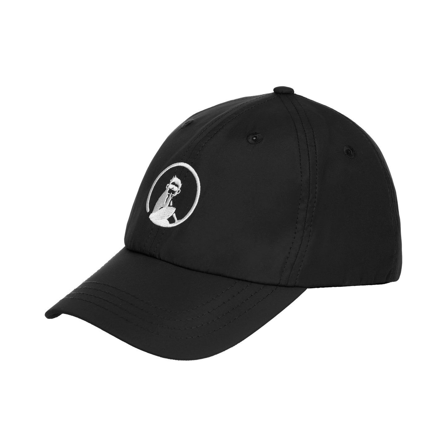 Quiet Please Court Cap-Zwart,Wit