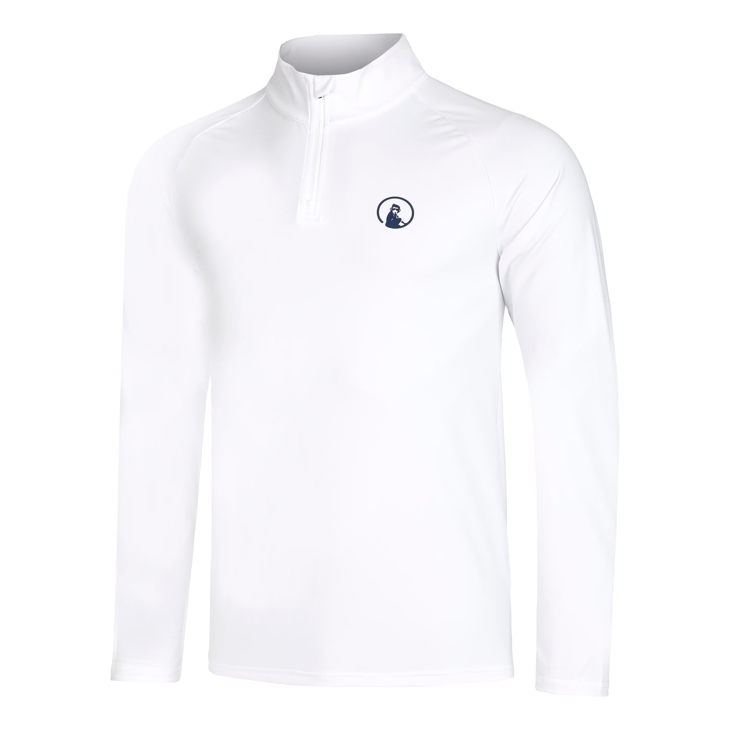 Quiet Please Big Serve 1/4 Zip Longsleeve Heren-Wit