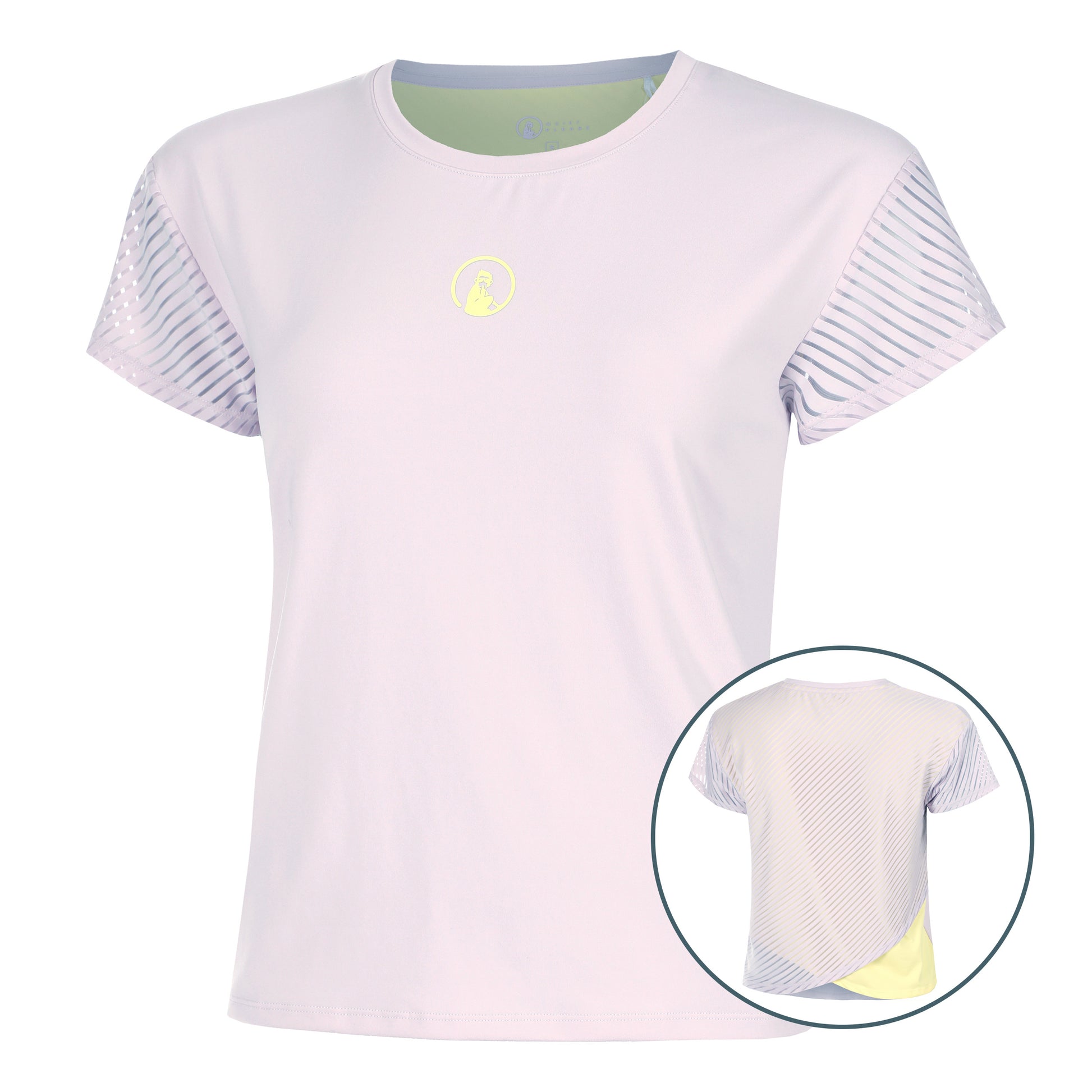 Quiet Please Mind Cross T-shirt Femmes-Lilas,Jaune