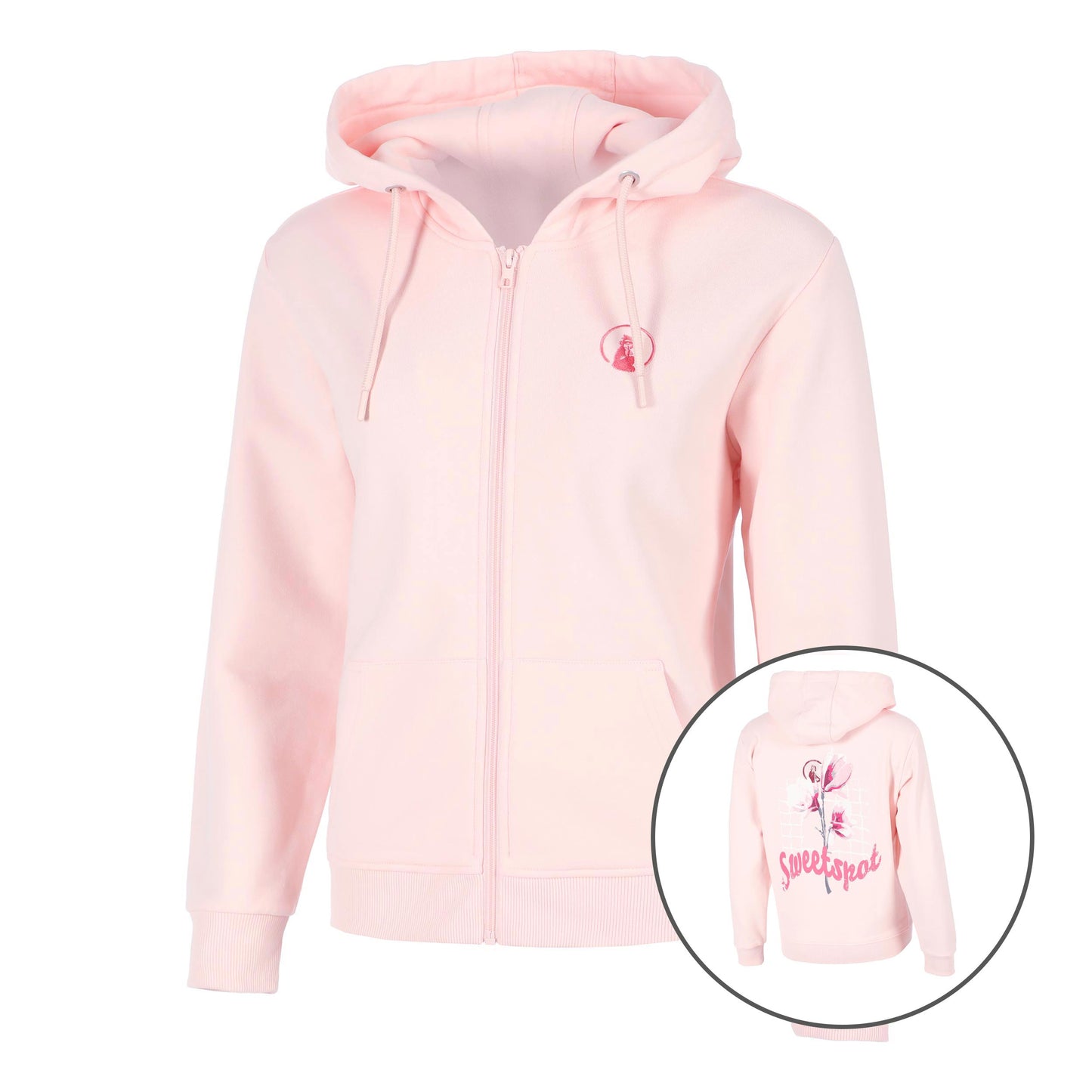 Quiet Please Endlessly Flower Zip Sportjas Dames-Roze,Veelkleurig