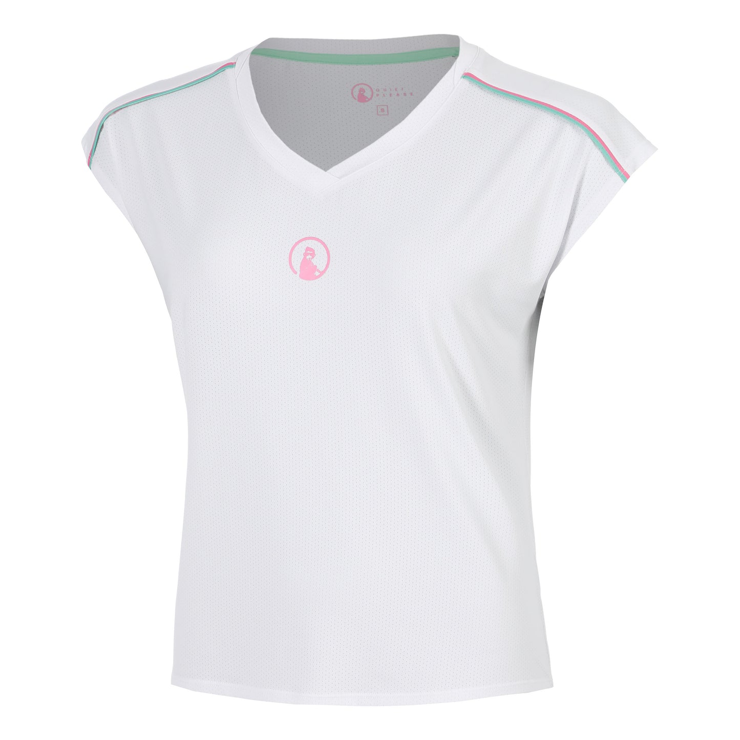 Quiet Please Joy Volley T-shirt Dames - wit, roze