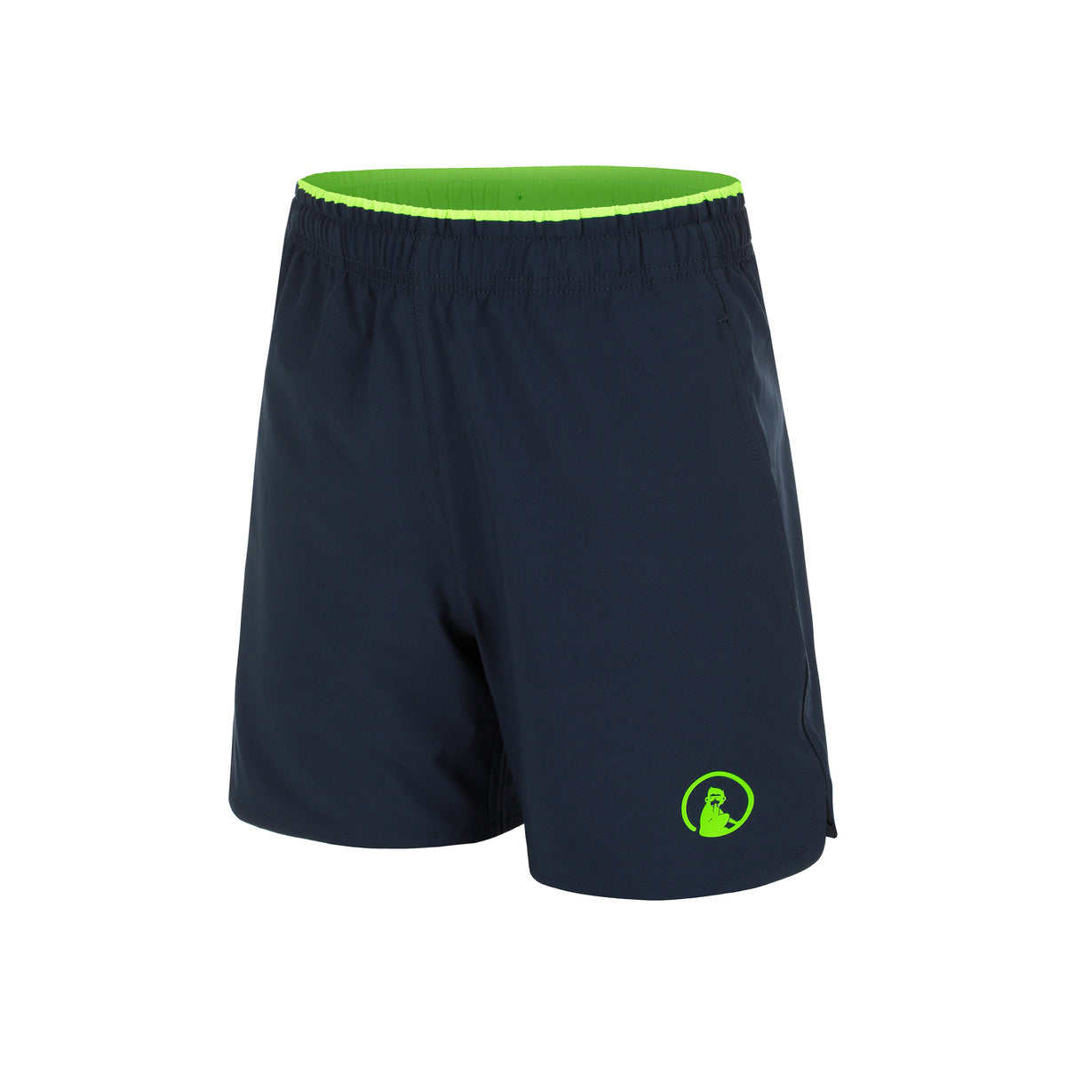 Quiet Please Smash Shorts Jongens - donkerblauw, neongroen