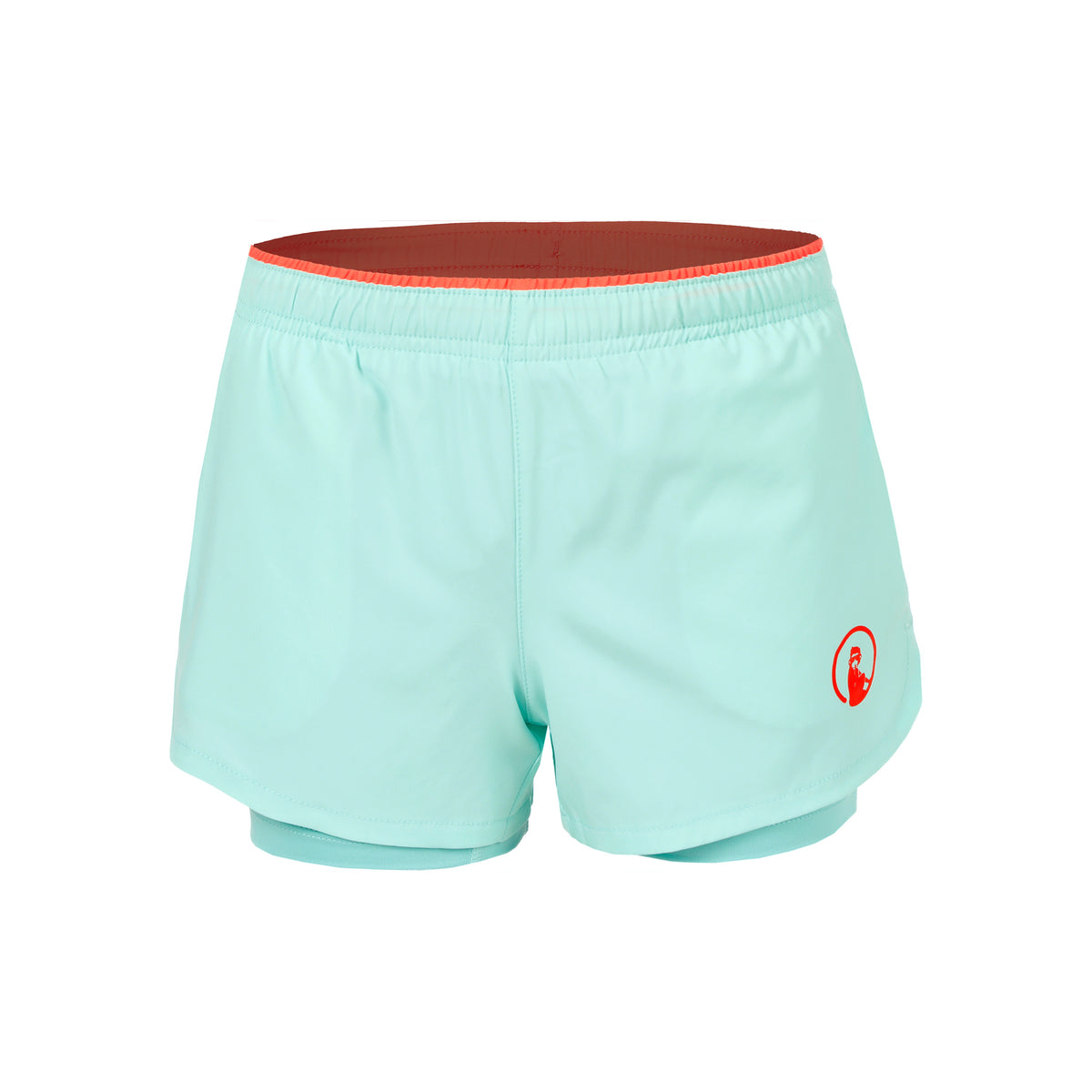 Quiet Please Point 2in1 Shorts Meisjes - turkoois, rood
