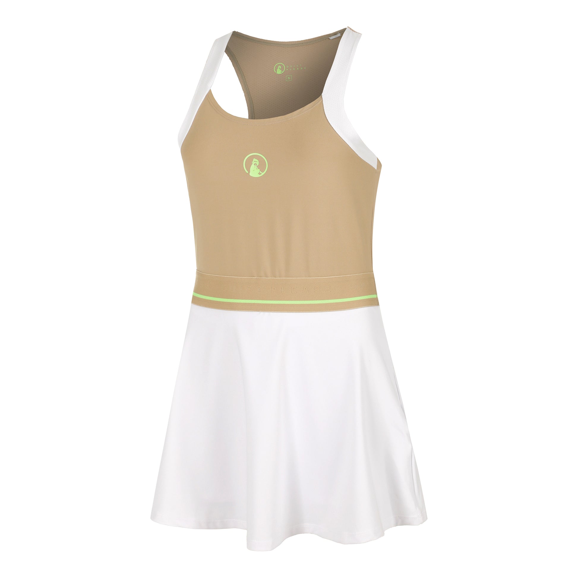 Quiet Please Wild Volley Robe Femmes-Beige,Blanc
