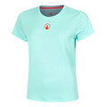 Wild Spin T-shirt Dames-Turkoois,Rood