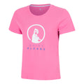 Trainings T-shirt Dames - pink, wit