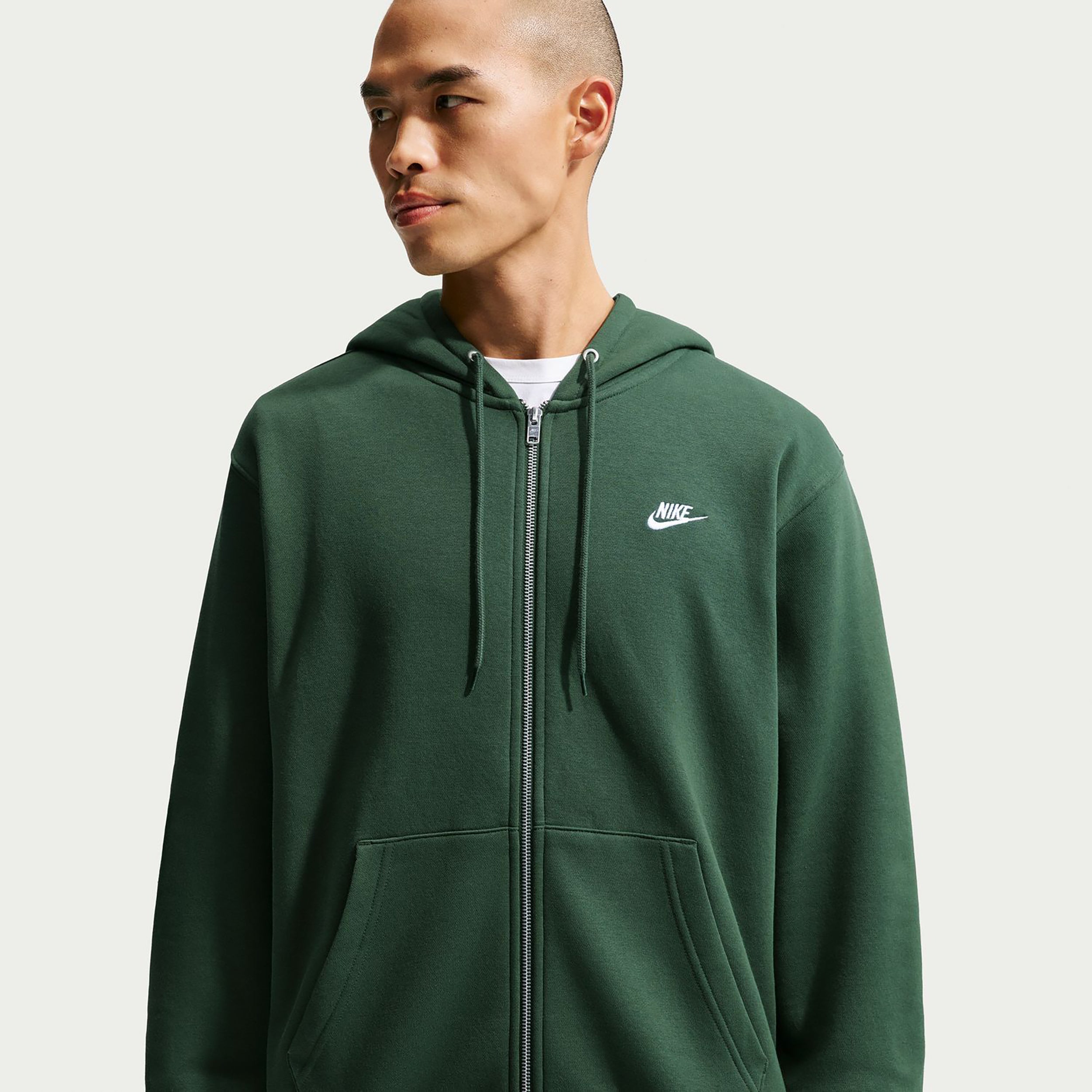 Nike Club Bb Full-Zip Sportjas Heren - donkergroen