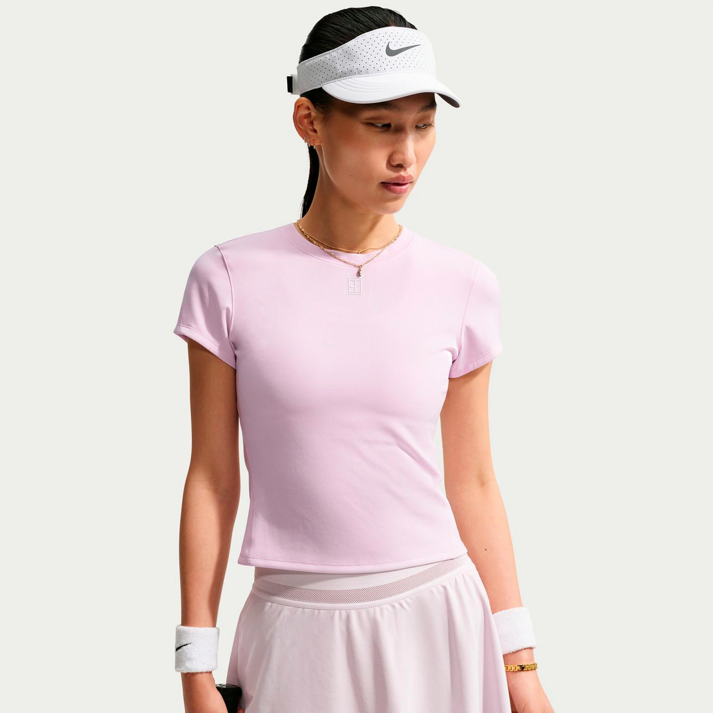 Nike Court Dri-FIT Advantage T-shirt Femmes - rose pastel