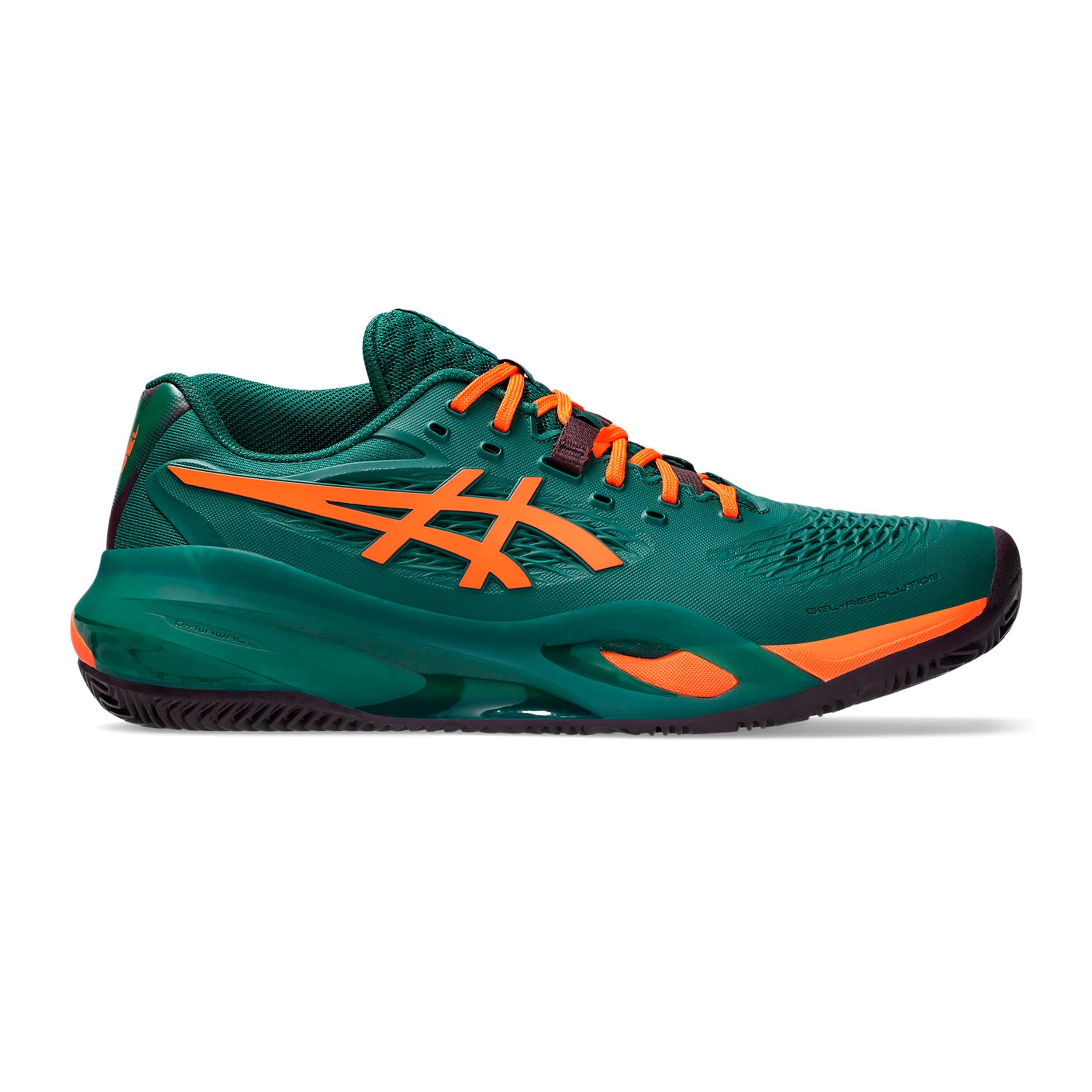 ASICS Gel-Resolution X Chaussures padel Hommes - vert foncé, orange fluo
