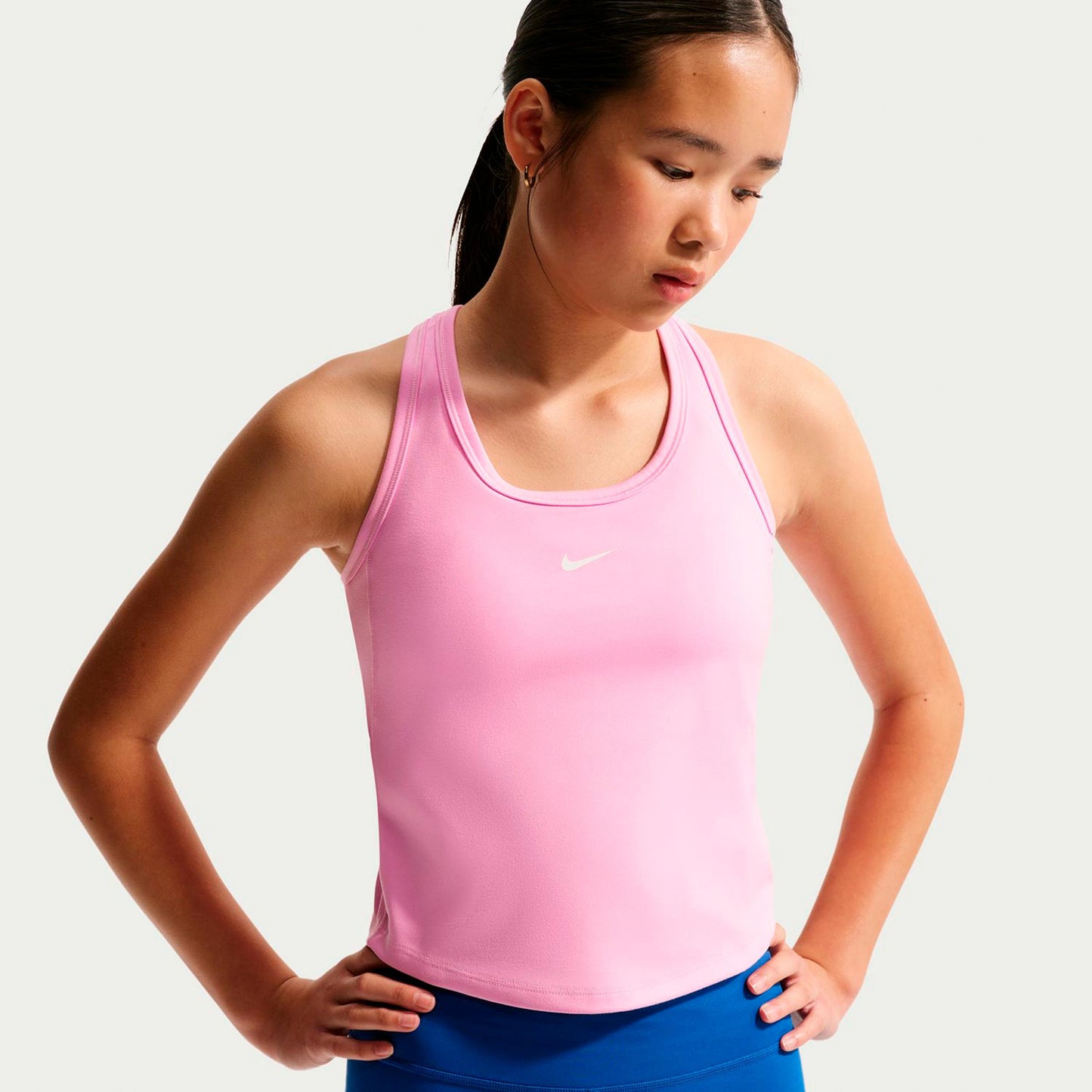 Nike Dri-FIT One Tanktop Kinderen - roze, wit