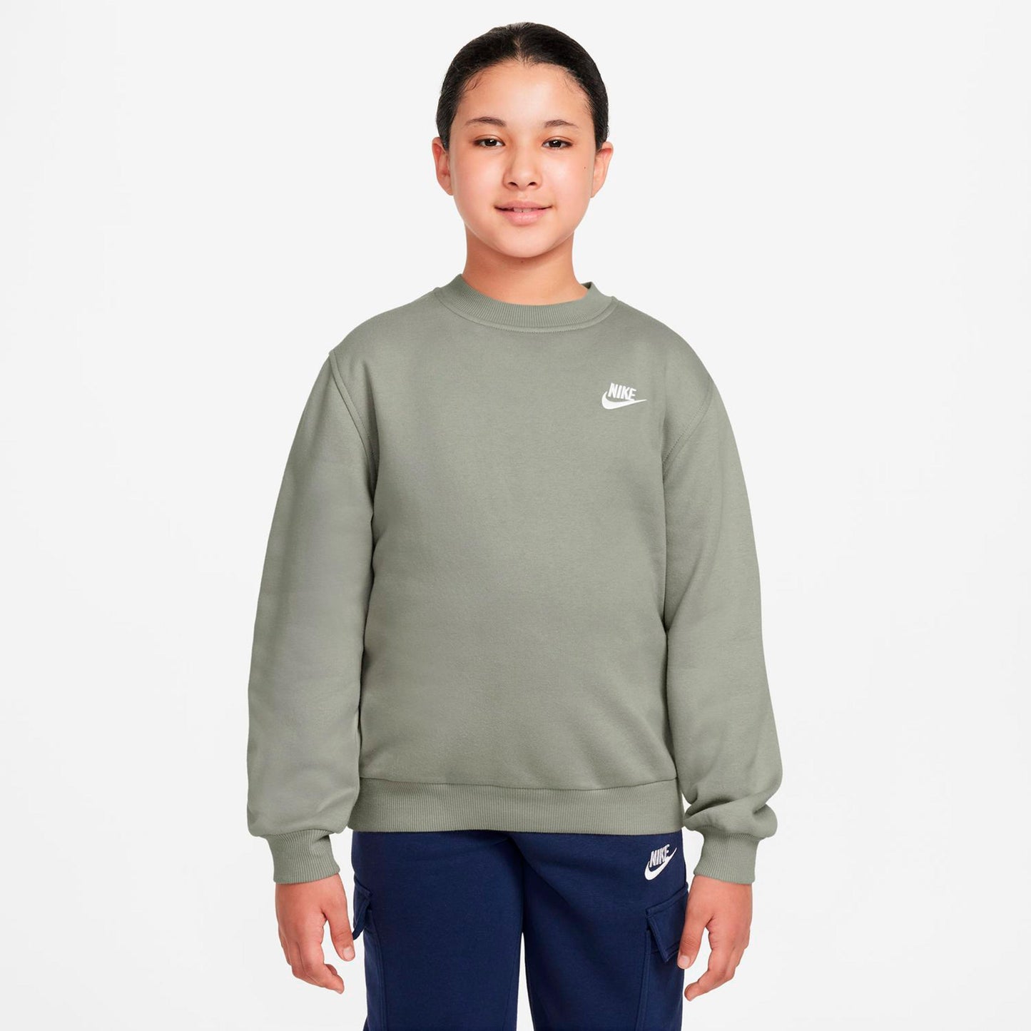 Nike Club Fleece Sweat-shirt Enfants - vert gris