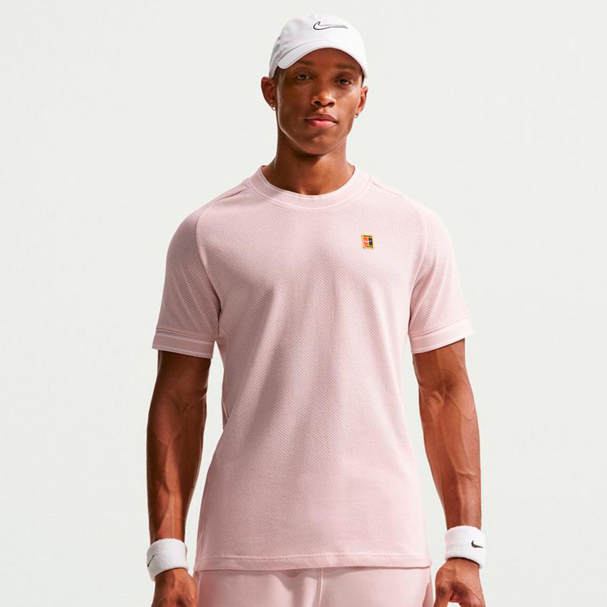 Nike Court Heritage T-shirt Hommes - vieux rose, beige