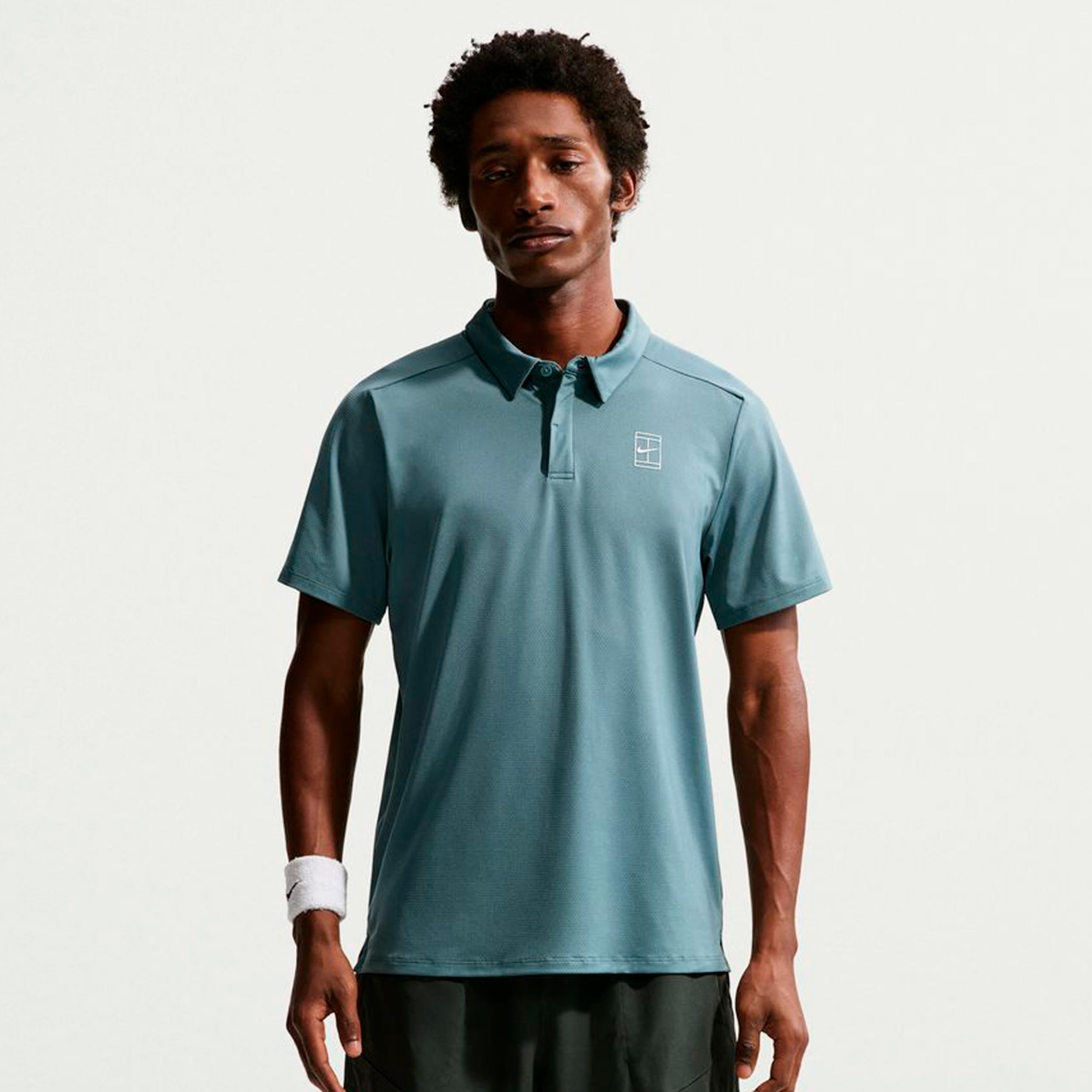 Nike Jannik Sinner Court Dri-FIT Advantage Polo Heren - blauwgrijs