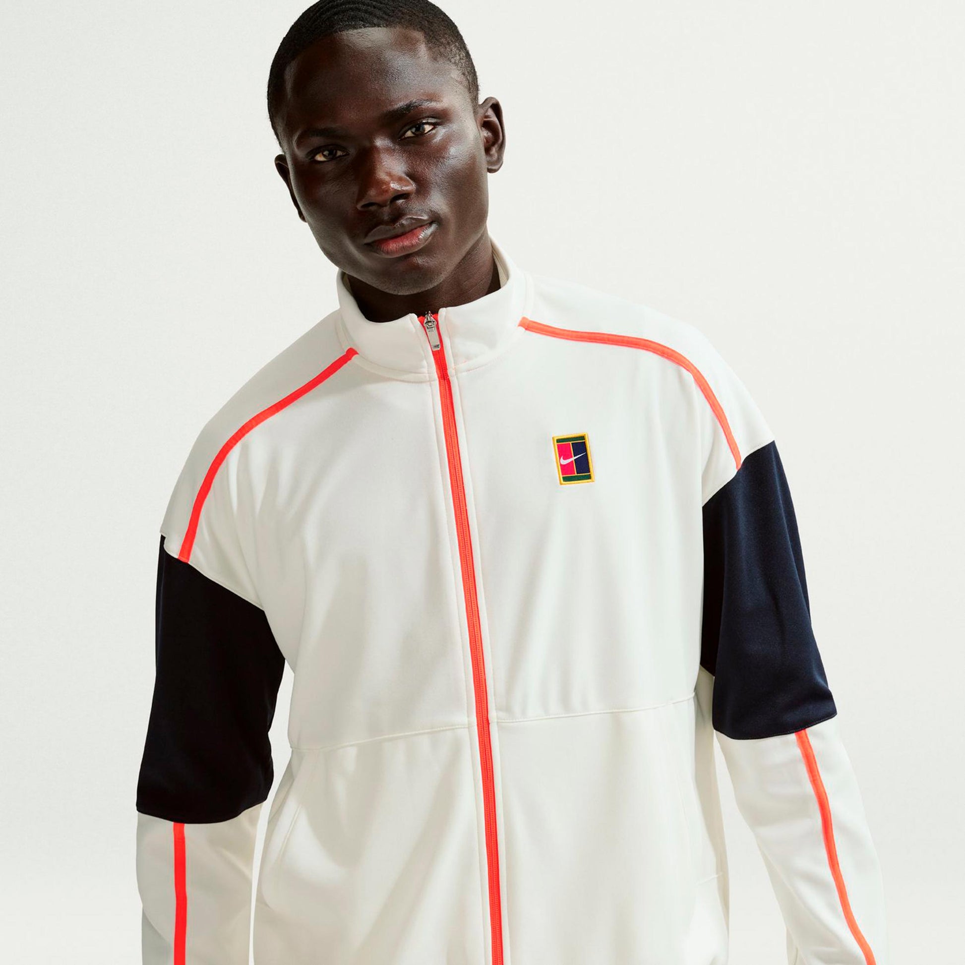 Nike Court Heritage Trainingsjack Heren-crème, oranje