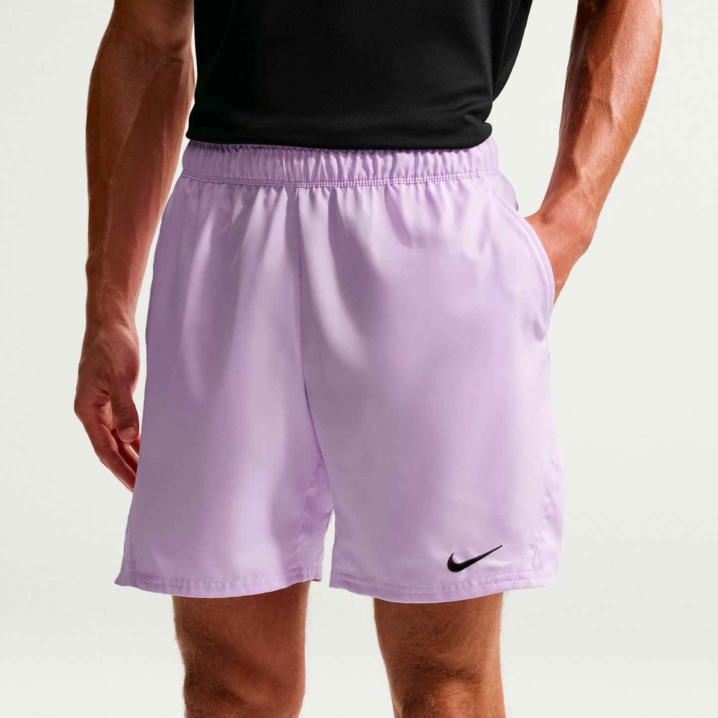 Nike Court Victory Dri-Fit 7in Shorts Heren - mauve, zwart
