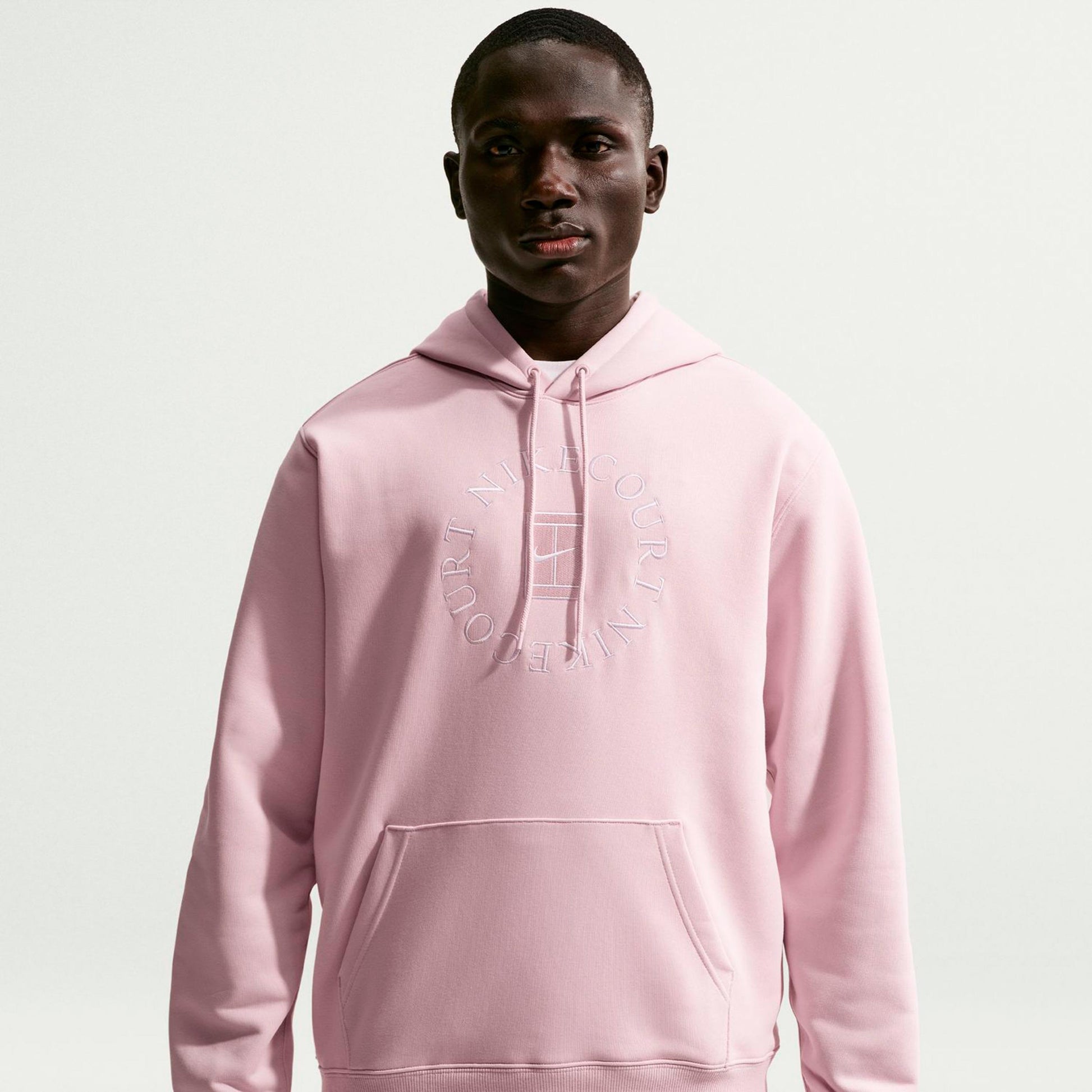 Nike Court Dri-Fit Heritage Sweater met capuchon Heren - oud roze, beige