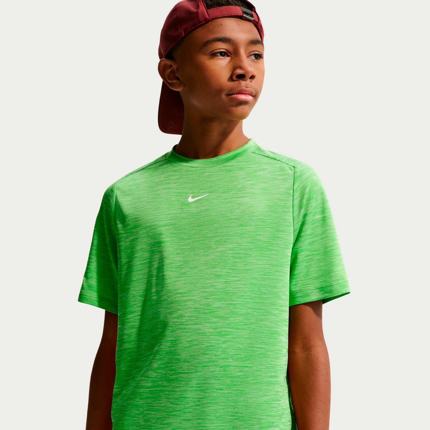 Nike Dri-FIT Multi Heather T-shirt Kinderen-groen, wit