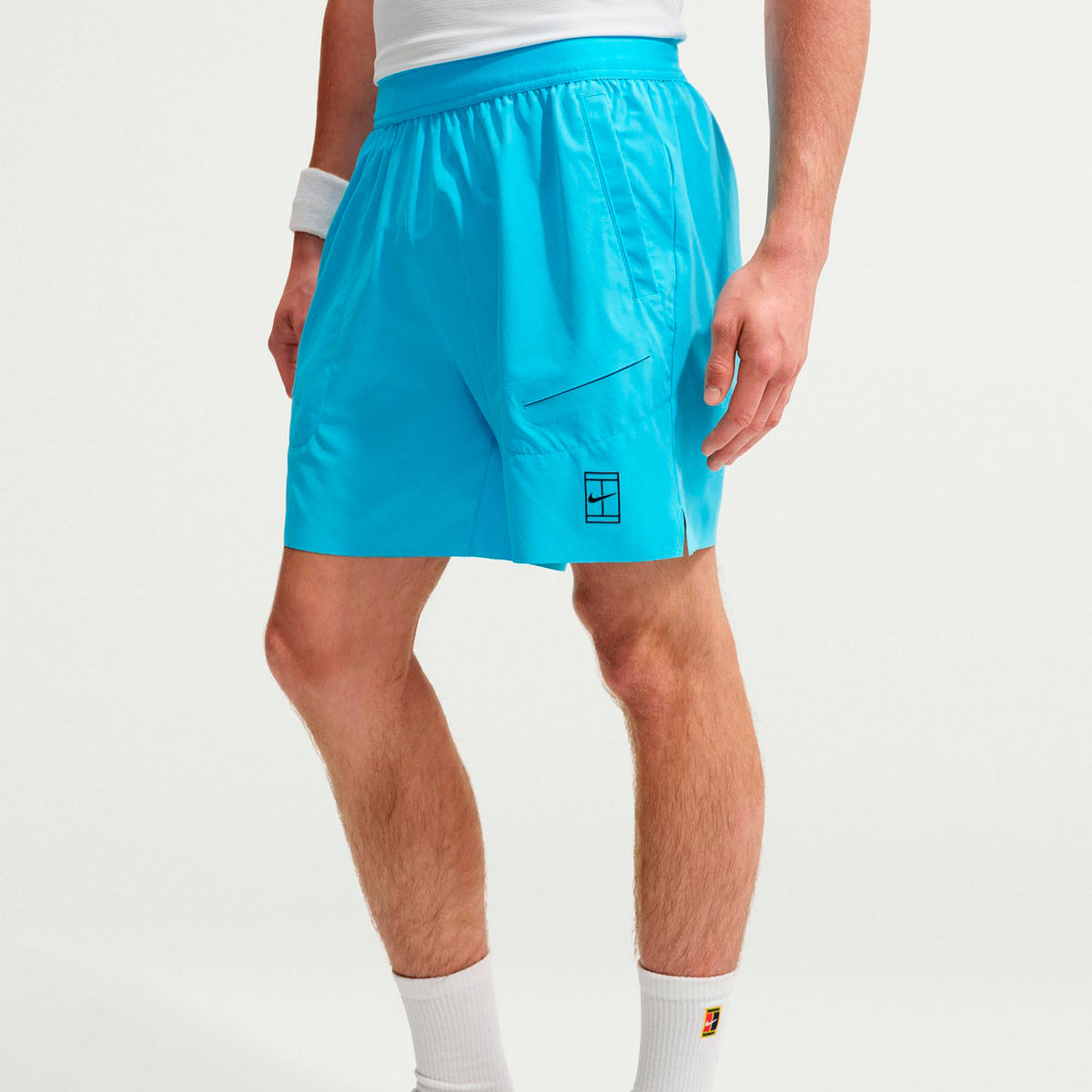 Nike Court Dri-FIT Advantage 6in Shorts Heren - lichtblauw