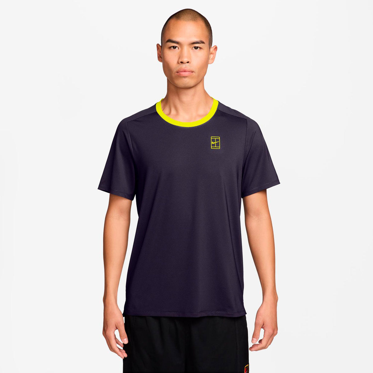 Nike Court Dri-FIT Advantage T-shirt Heren - donkerpaars