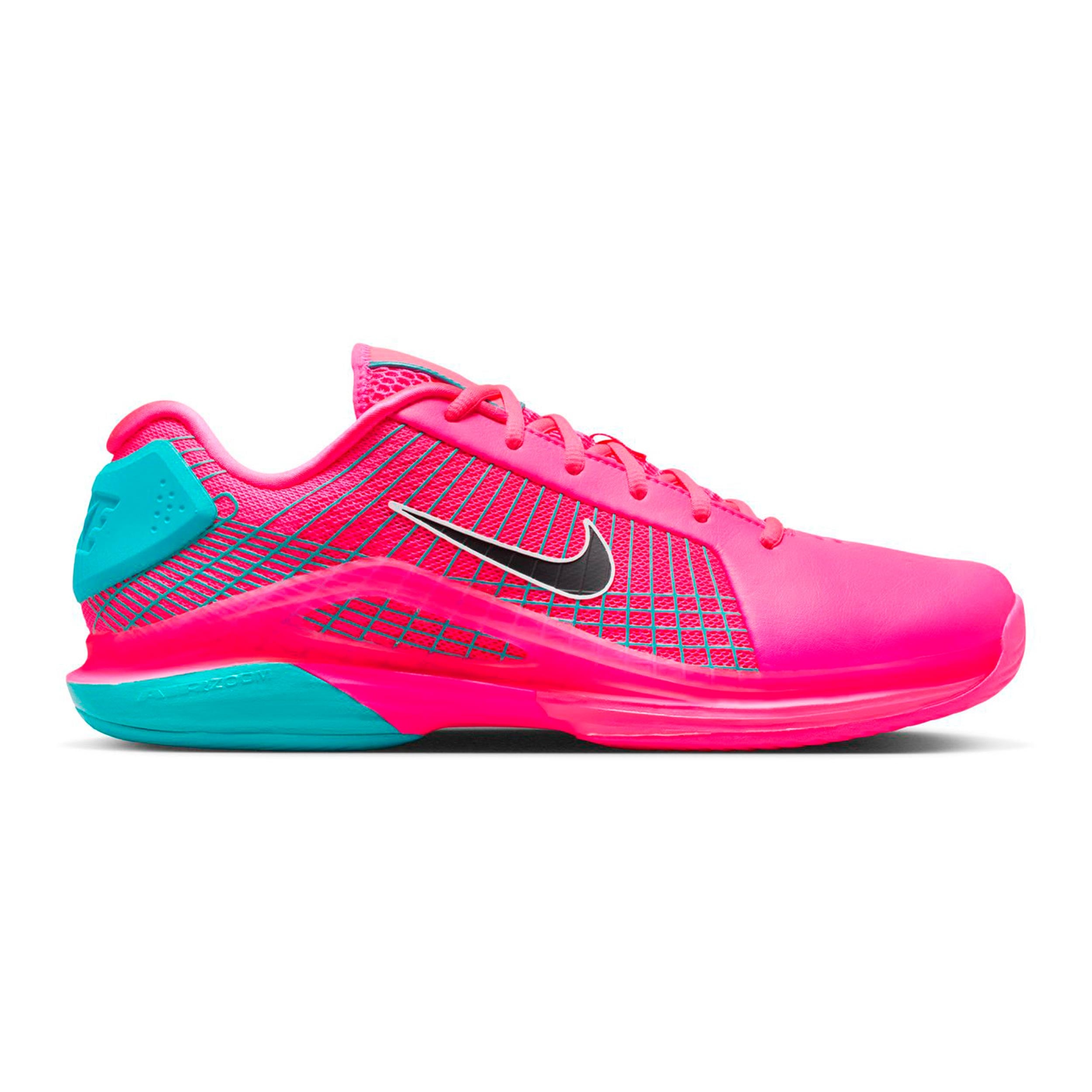 Nike Vapor 12 Hypersmash Allcourt schoen Heren-neonroze, turkoois