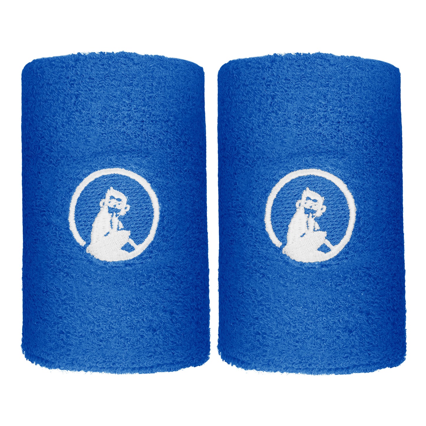 Quiet Please Zweetband Verpakking 2 stuks lang - blauw, wit