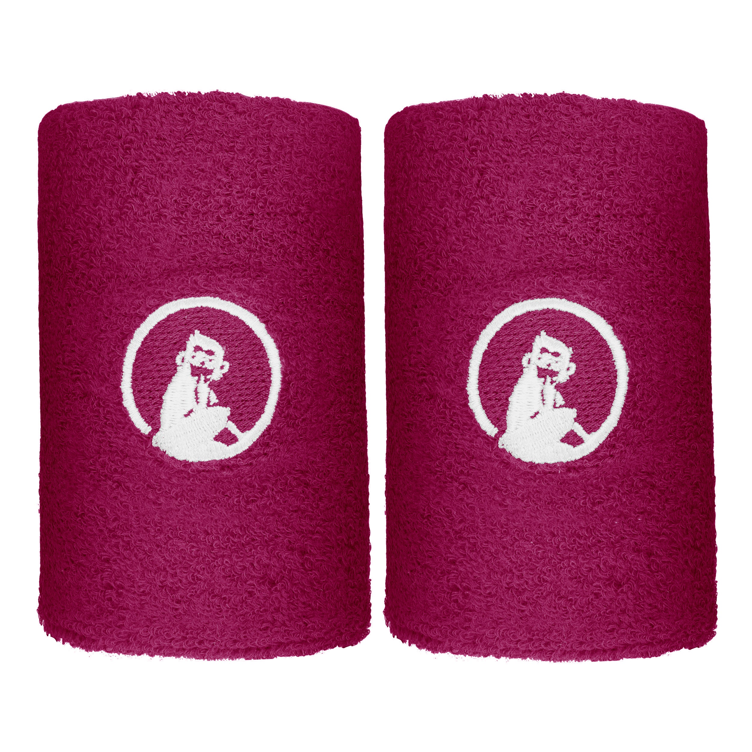Quiet Please Zweetband Verpakking 2 stuks lang - roze, wit