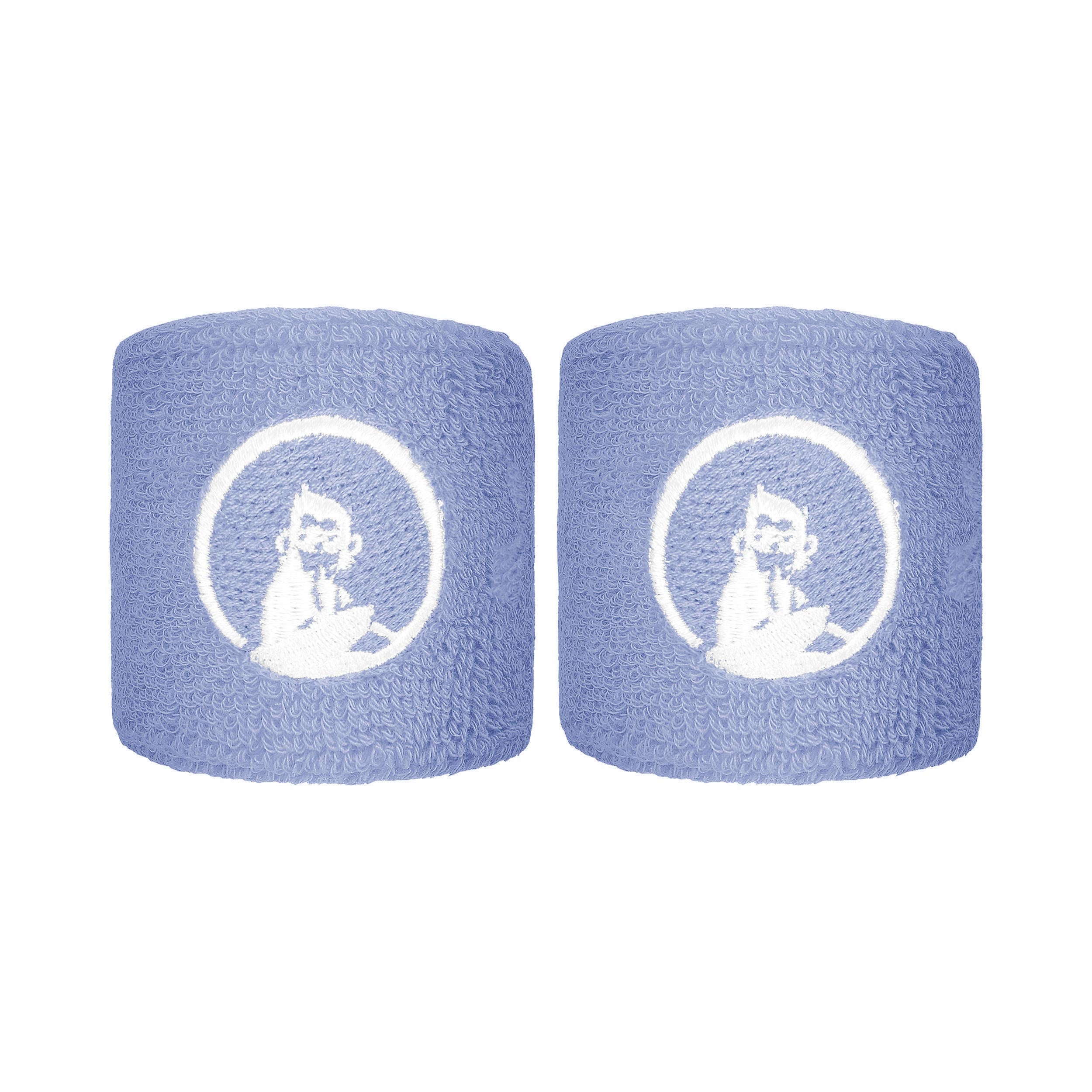 Quiet Please Glow Zweetband Verpakking 2 stuks kort - kobaltblauw