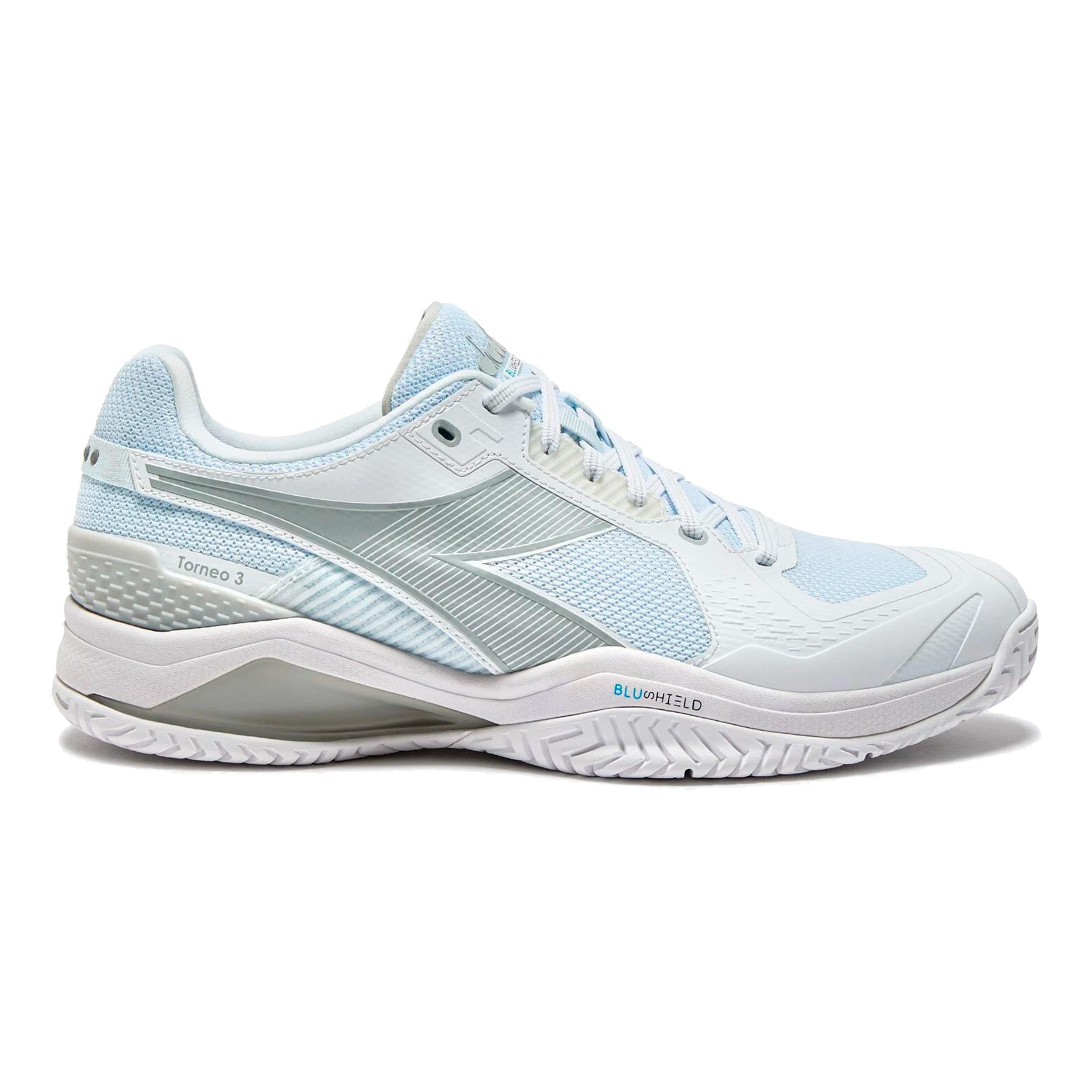 Diadora Blushield Torneo 3 Allcourt schoen Heren-wit, zilver