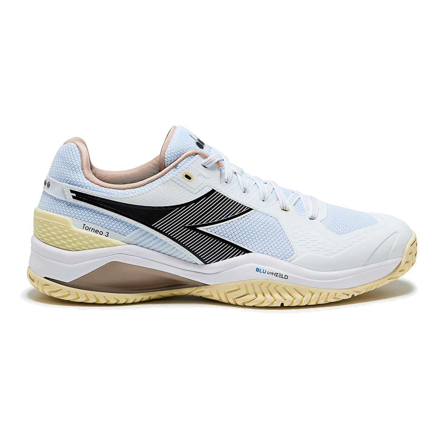 Diadora Blushield Torneo 3 Allcourt schoen Heren - wit, zwart