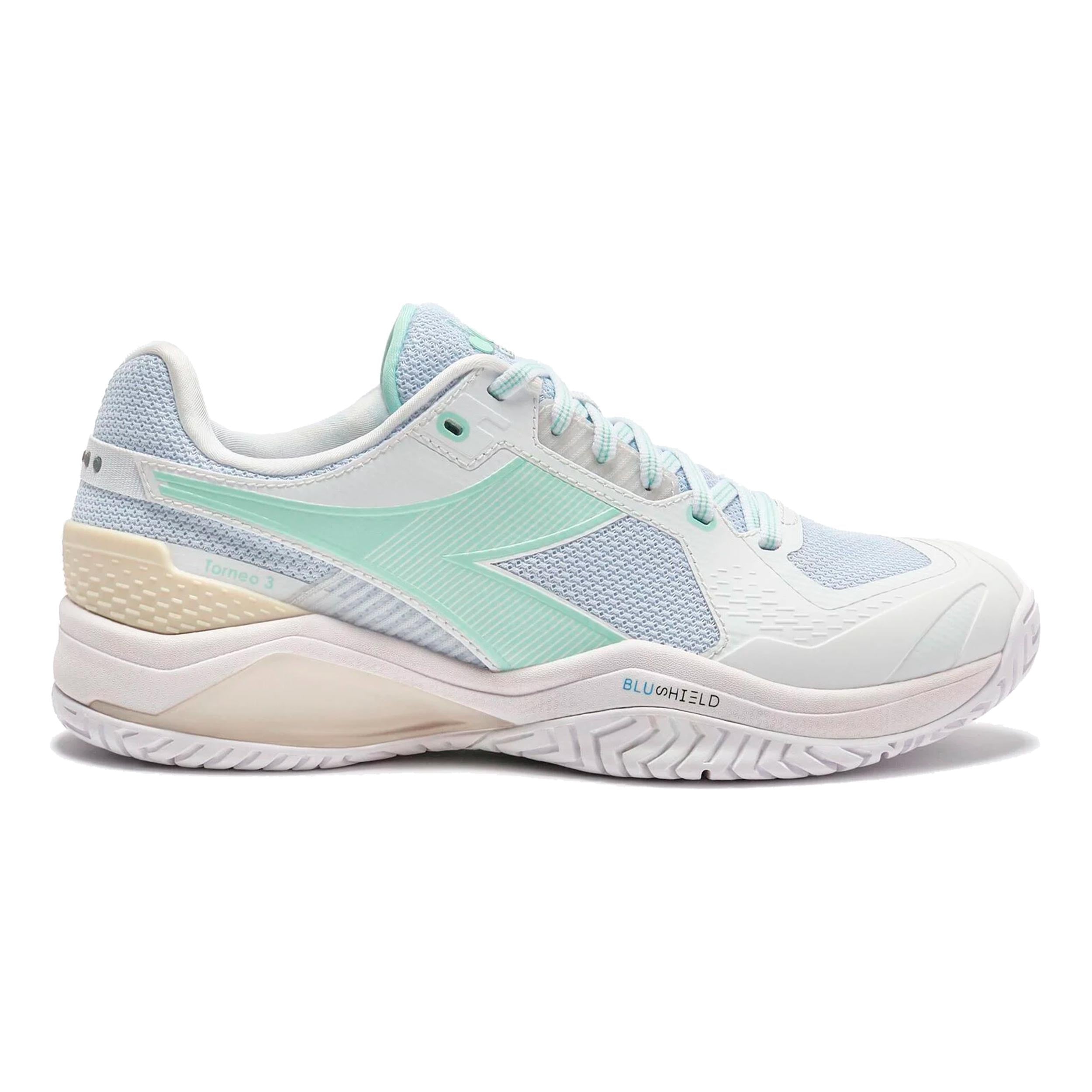 Diadora Blushield Torneo 3 Allcourt schoen Dames-wit, groen