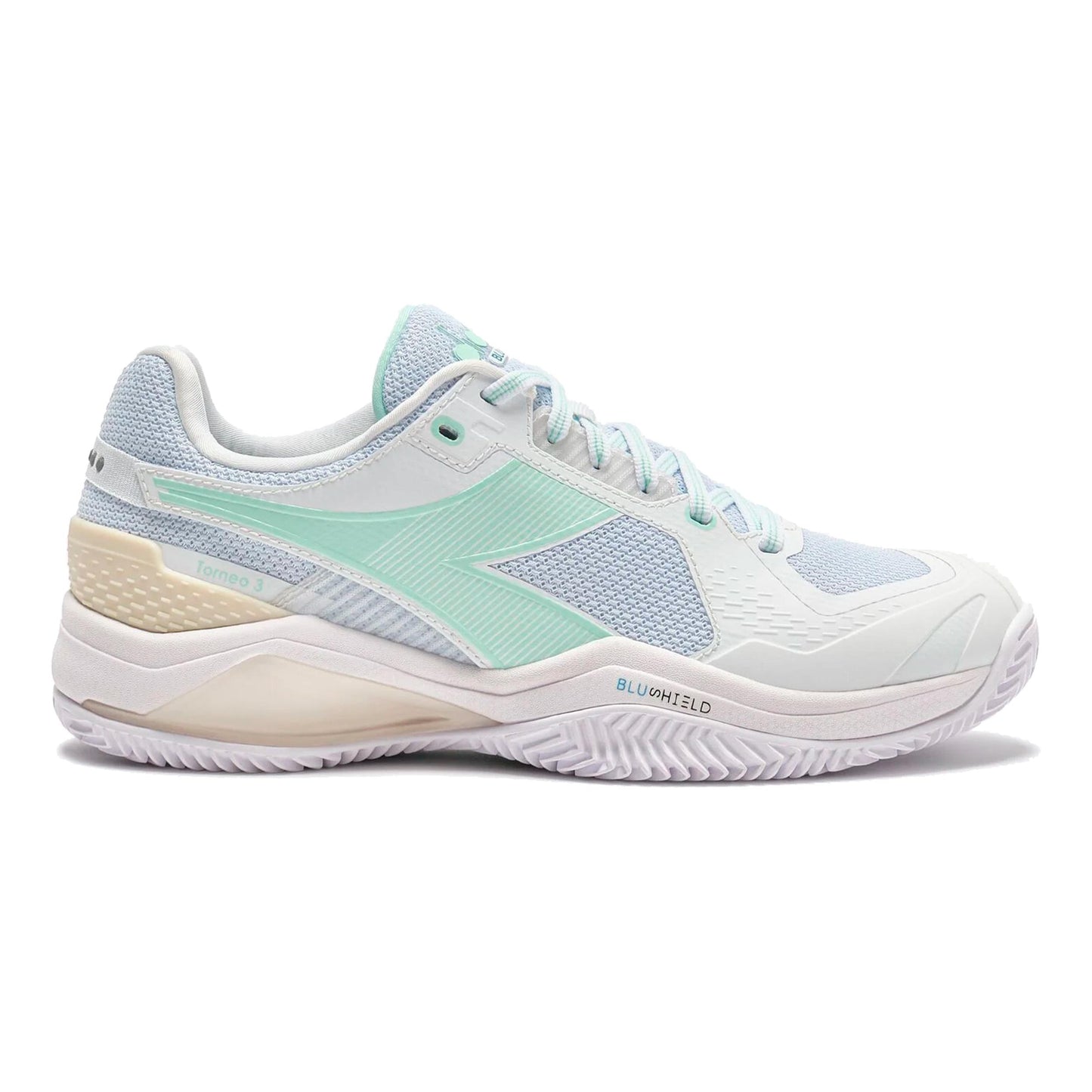 Diadora Blushield Torneo 3 Chaussure terre battue Femmes-blanc, vert