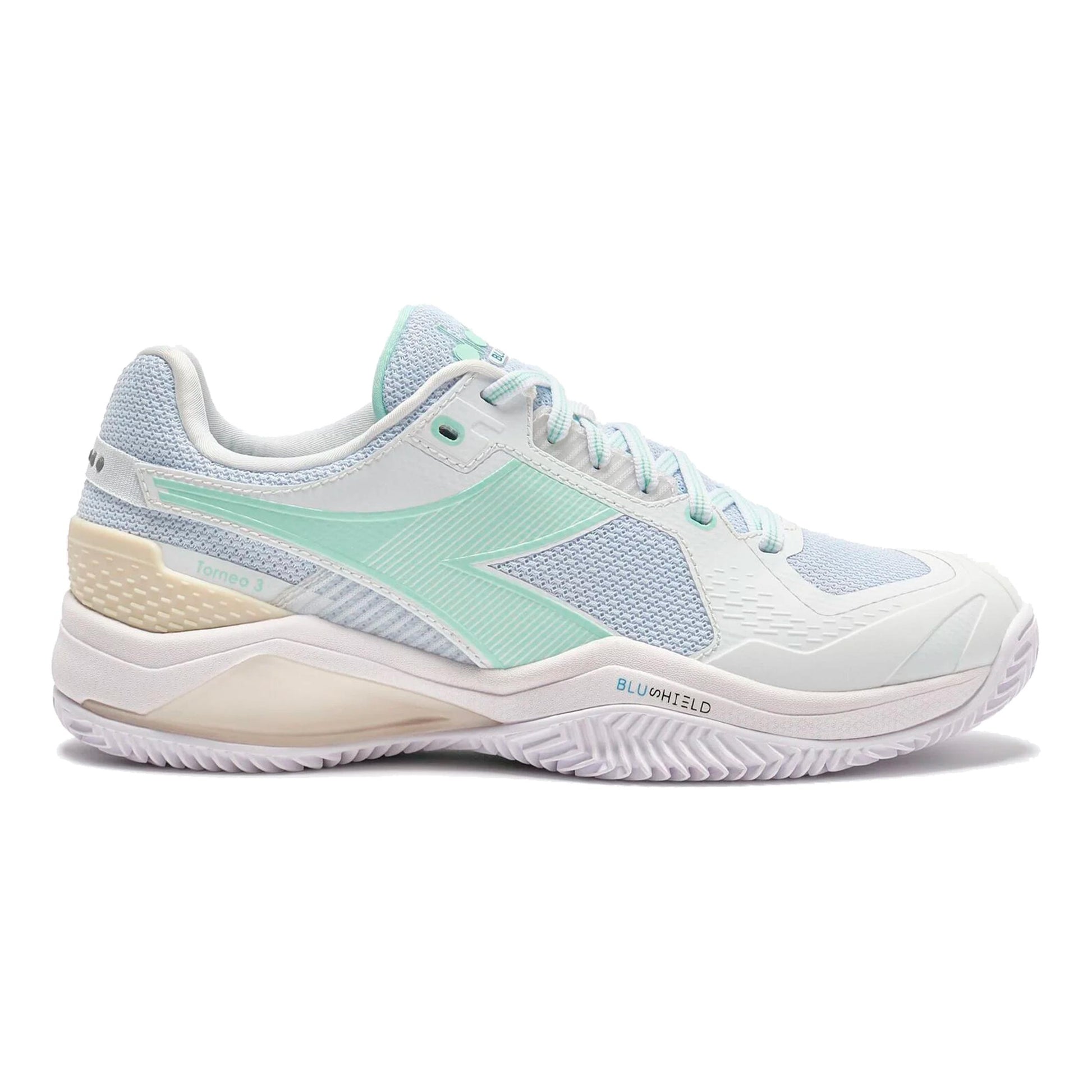 Diadora Blushield Torneo 3 Chaussure terre battue Femmes-blanc, vert