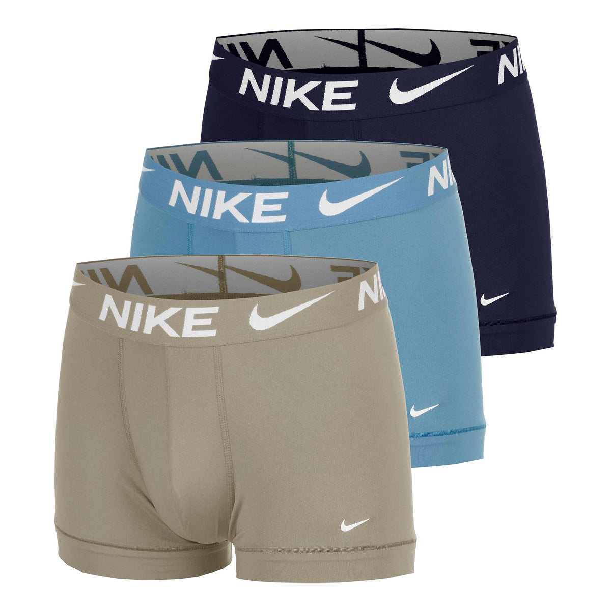 Nike Dri-Fit Essential Micro Trunk Caleçon Pack de 3 Hommes - beige, multicouleur