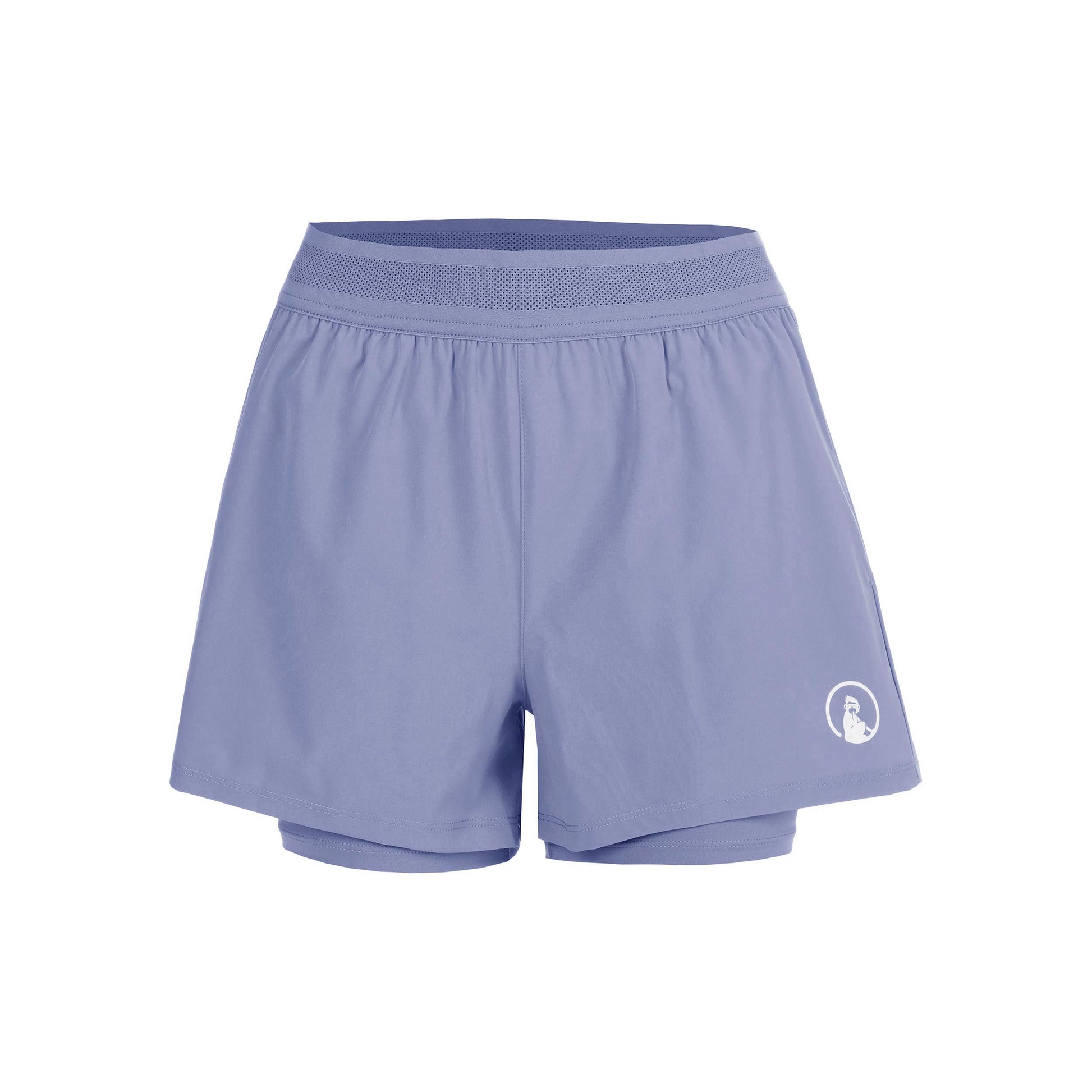 Quiet Please Glow Rematch 2In1 Shorts Dames - blauw