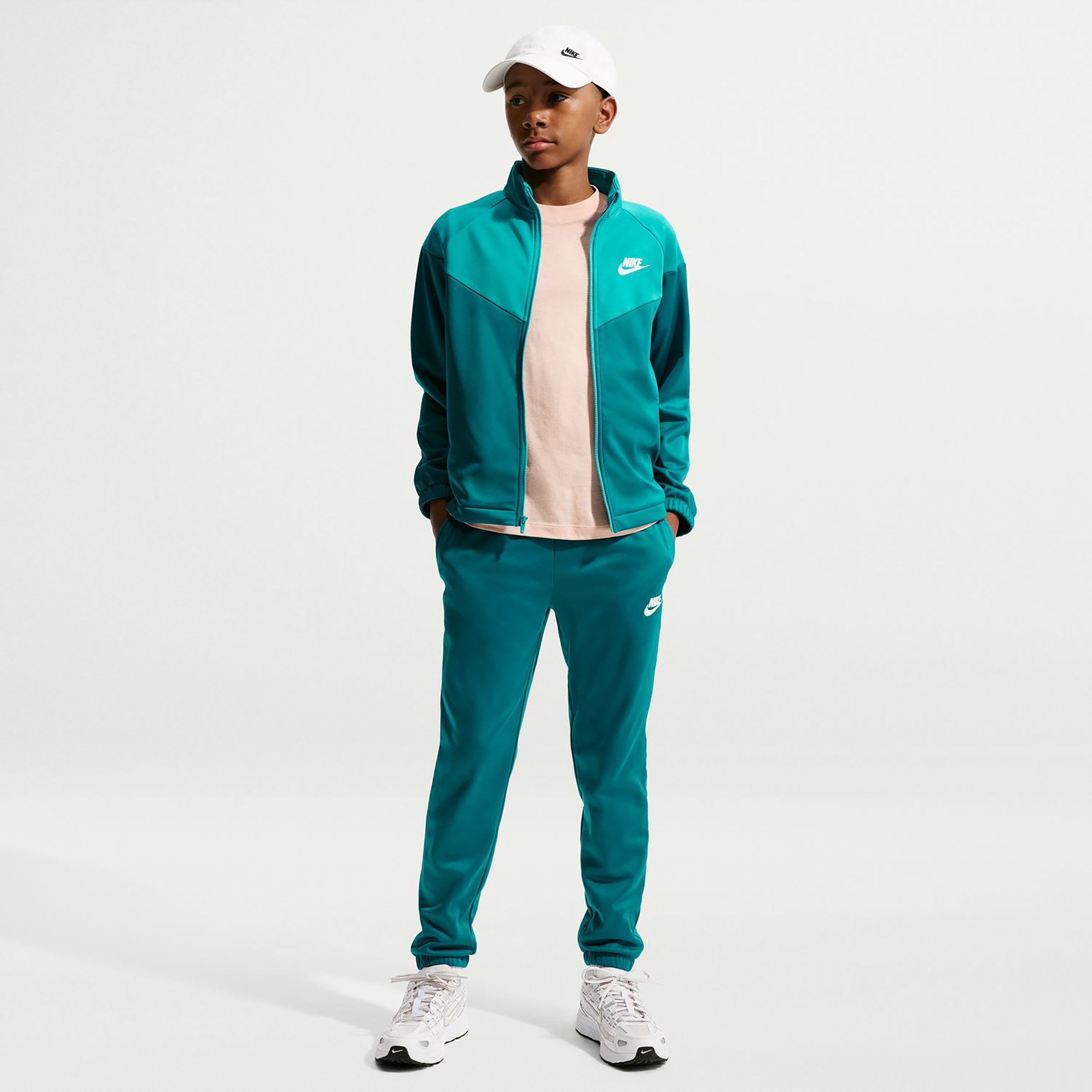 Nike Dri-Fit Full-Zip Trainingspak Kinderen - petrolblauw, turkoois