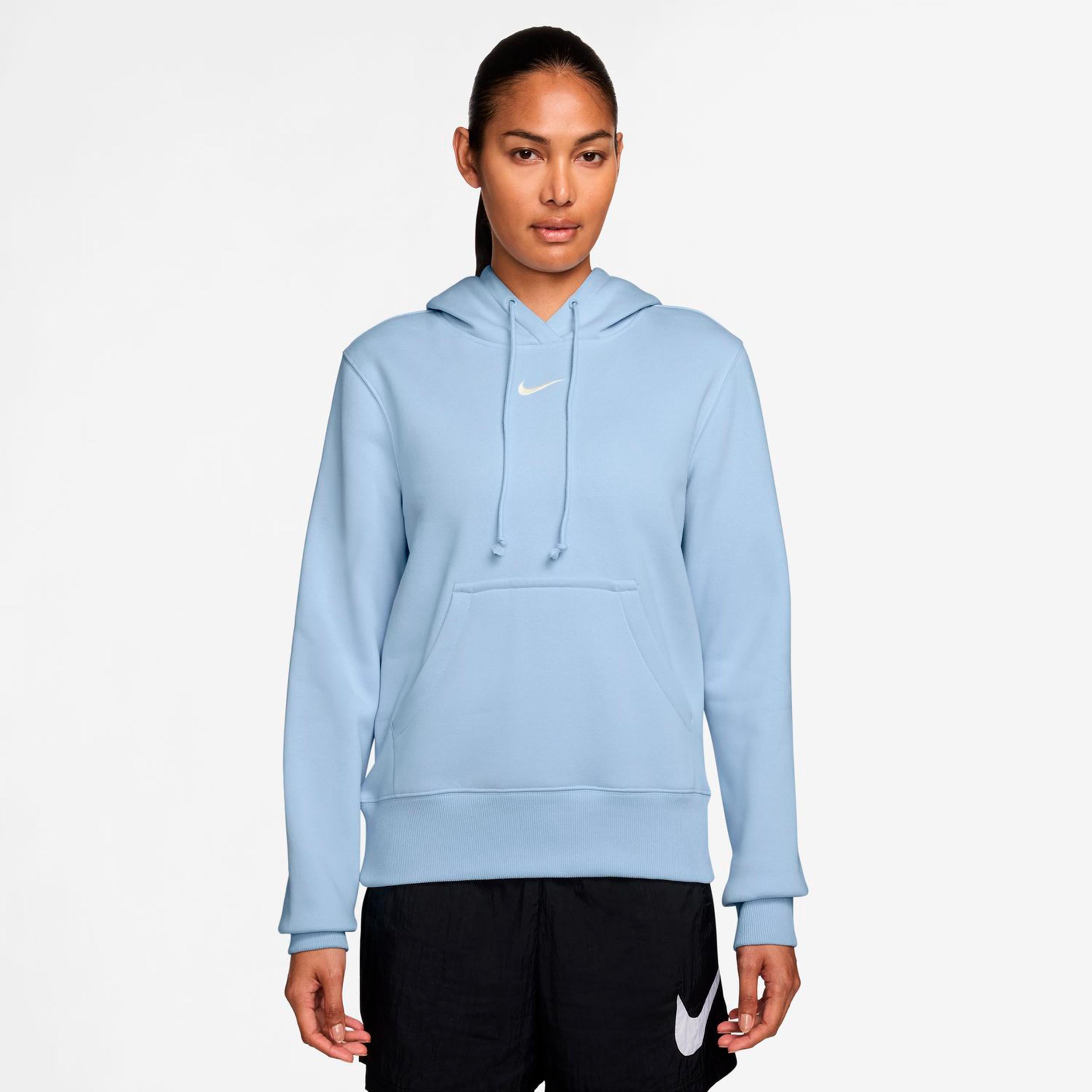 Nike Phoenix Fleece Sweater met capuchon Dames - lichtblauw