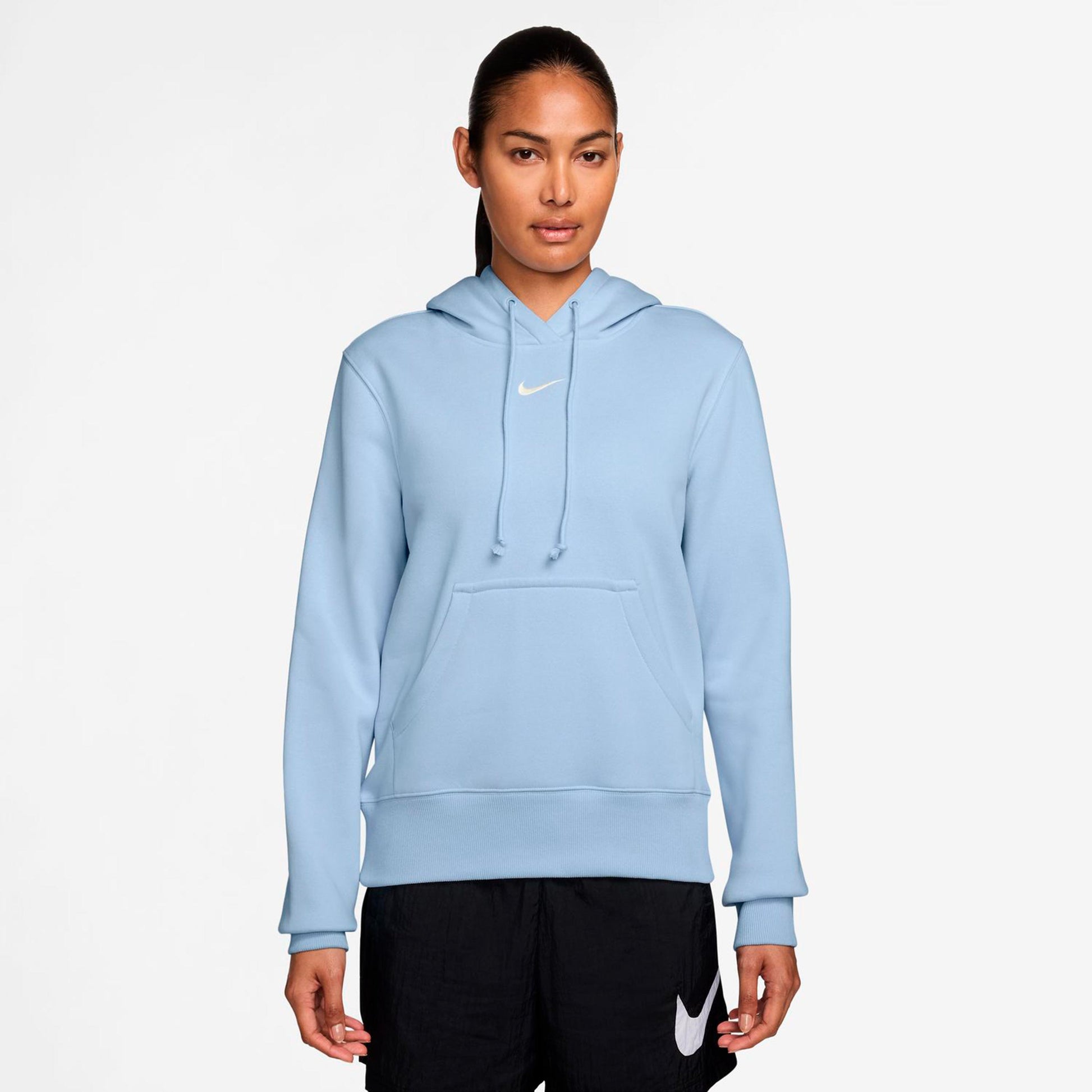 Nike Phoenix Fleece Sweater met capuchon Dames - lichtblauw