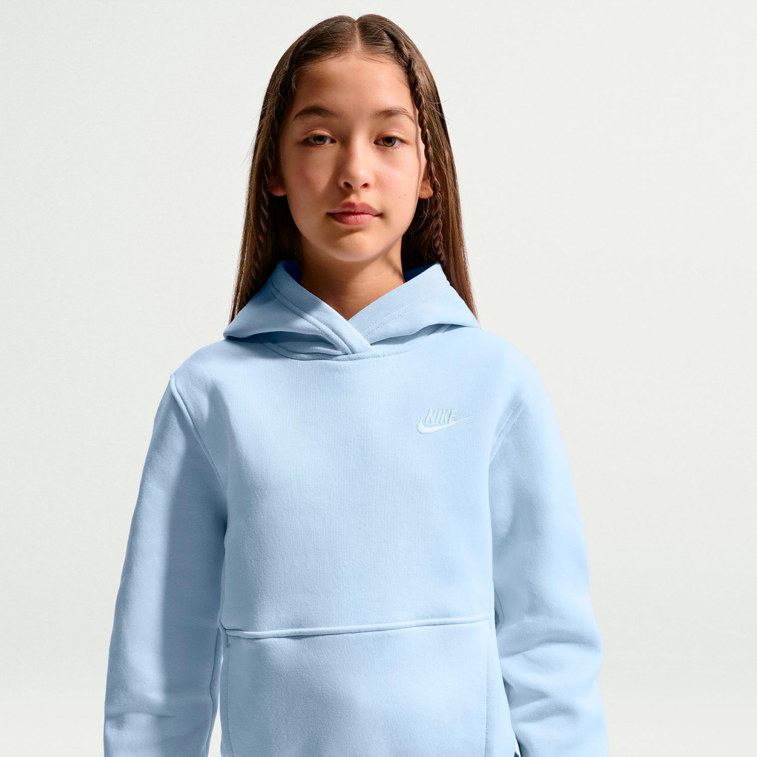 Nike Club Fleece Sweater met capuchon Kinderen - lichtblauw