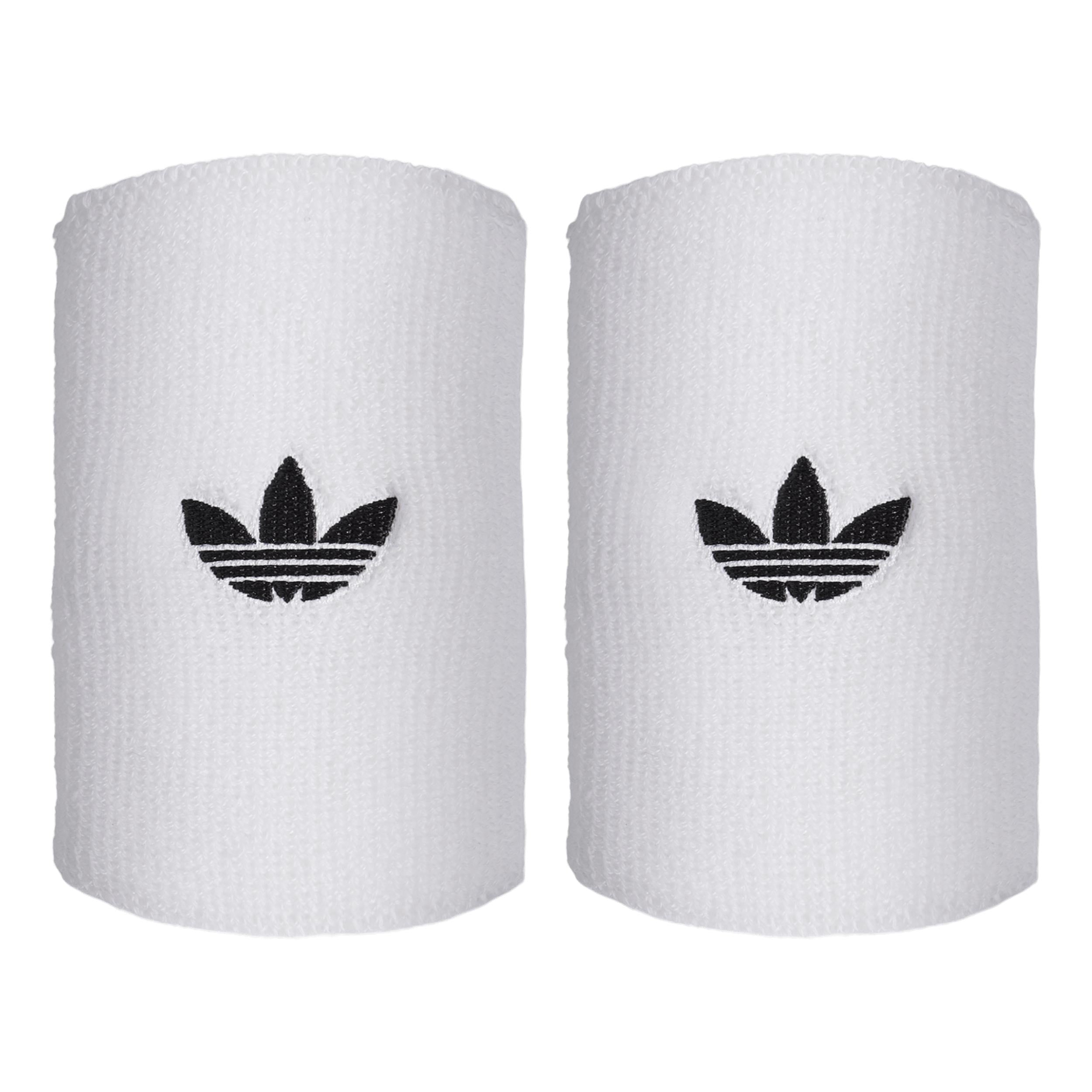 adidas Long Zweetband Unisex - wit, zwart